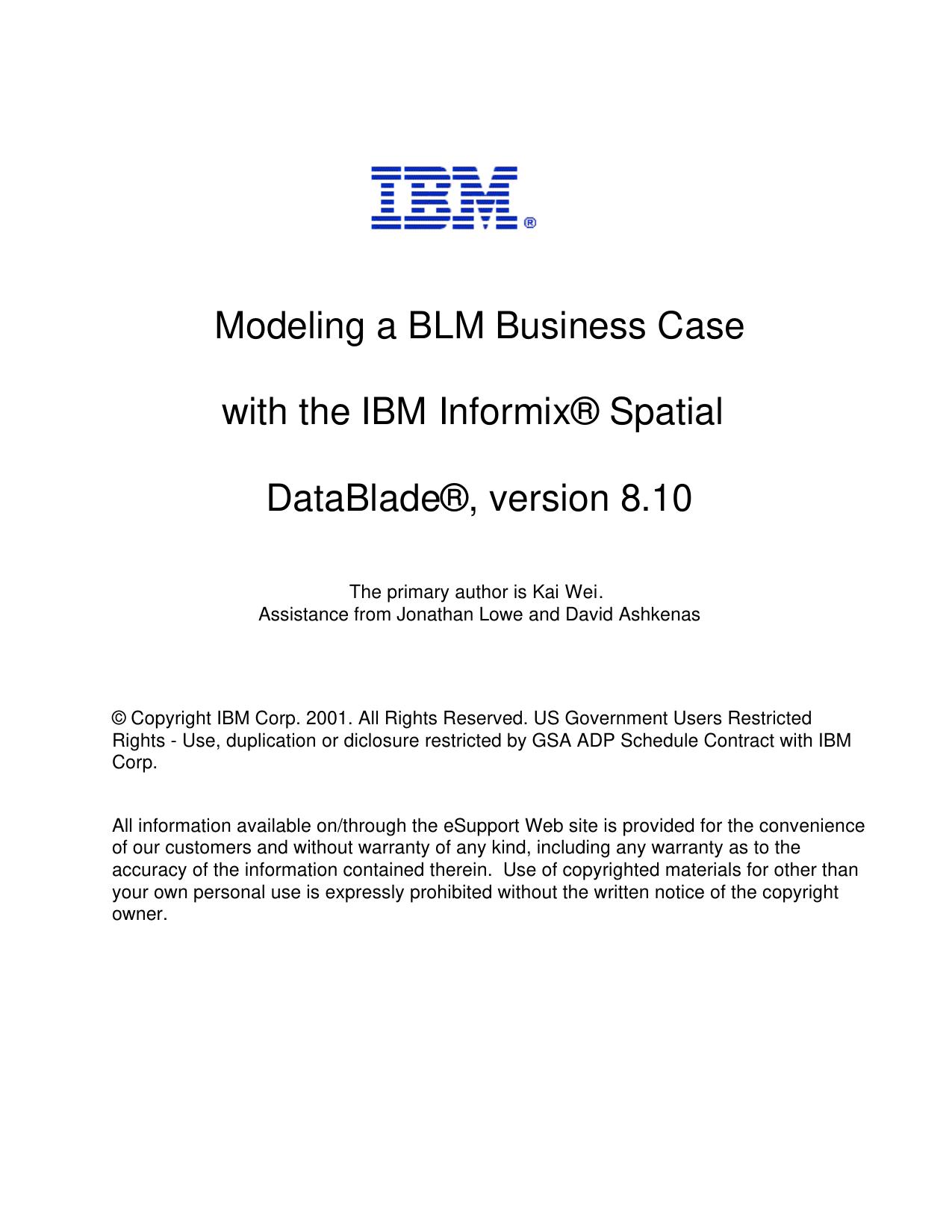 The Database-GIS Example: BLM