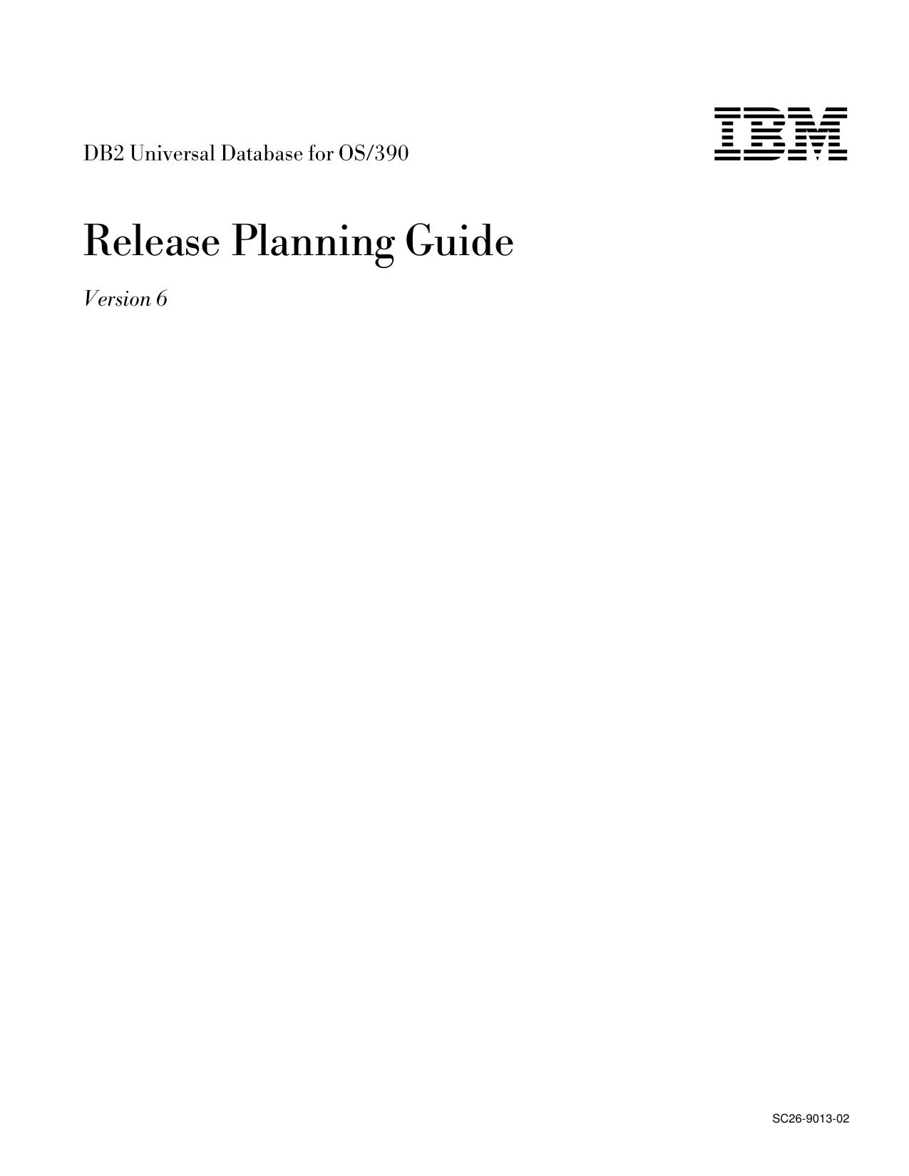 DB2 Release Planning Guide