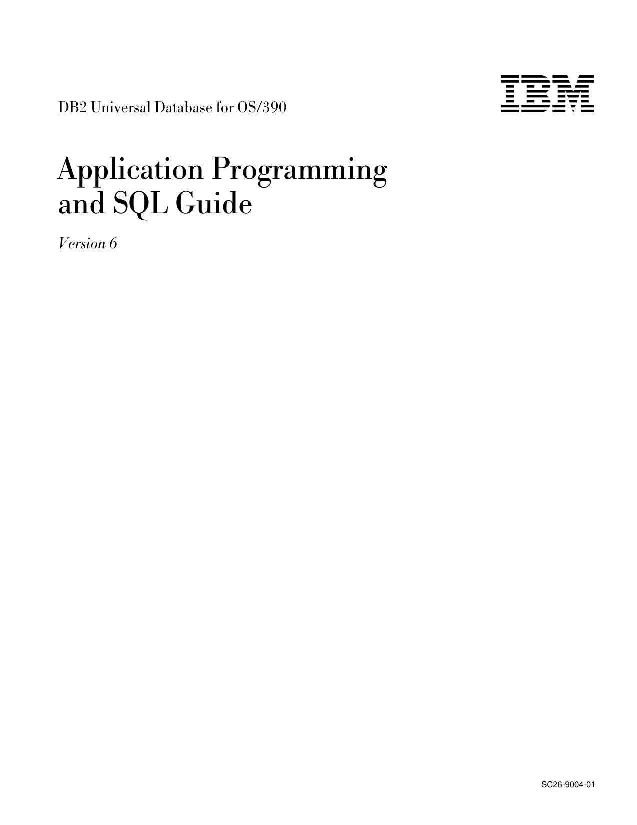 DB2 Application Programming and SQL Guide