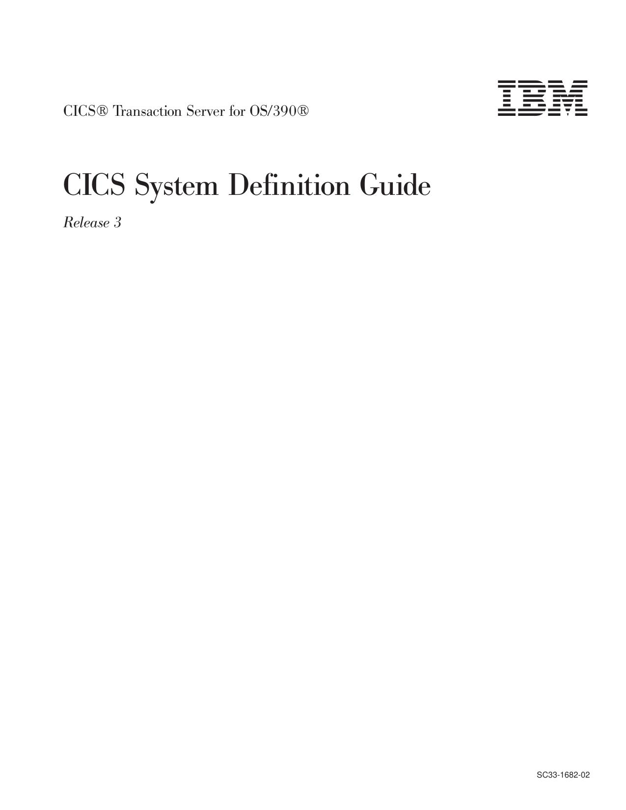 CICS System Definition Guide
