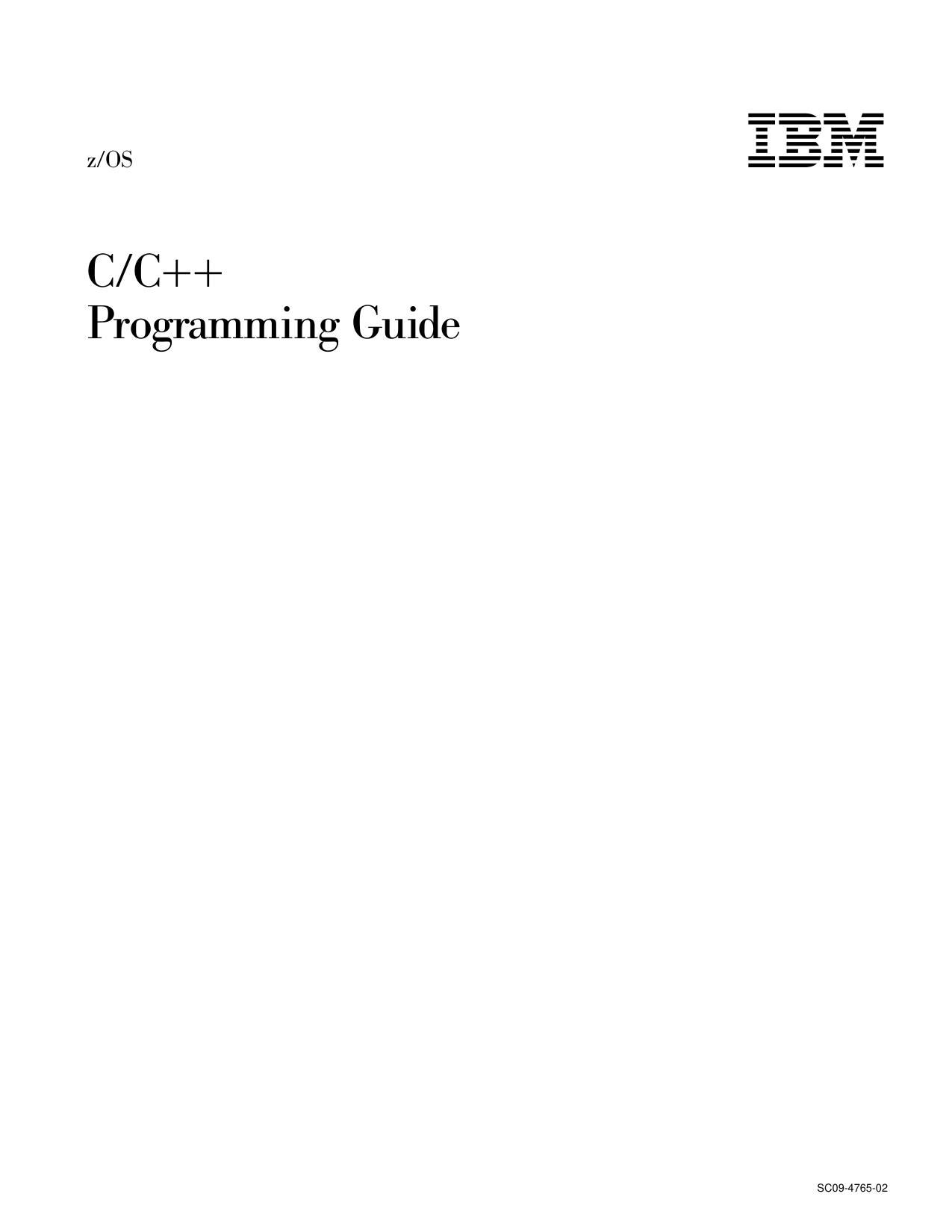 z/OS V1R3.0 C/C++ Programming Guide