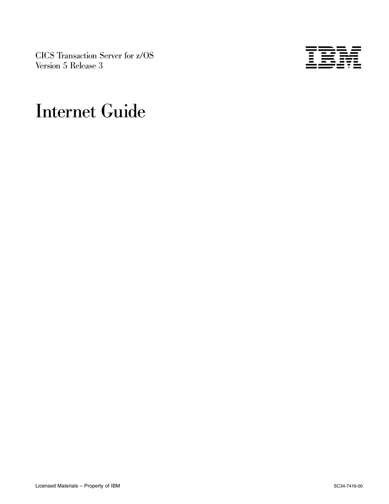 CICS TS for z/OS 5.3: Internet Guide