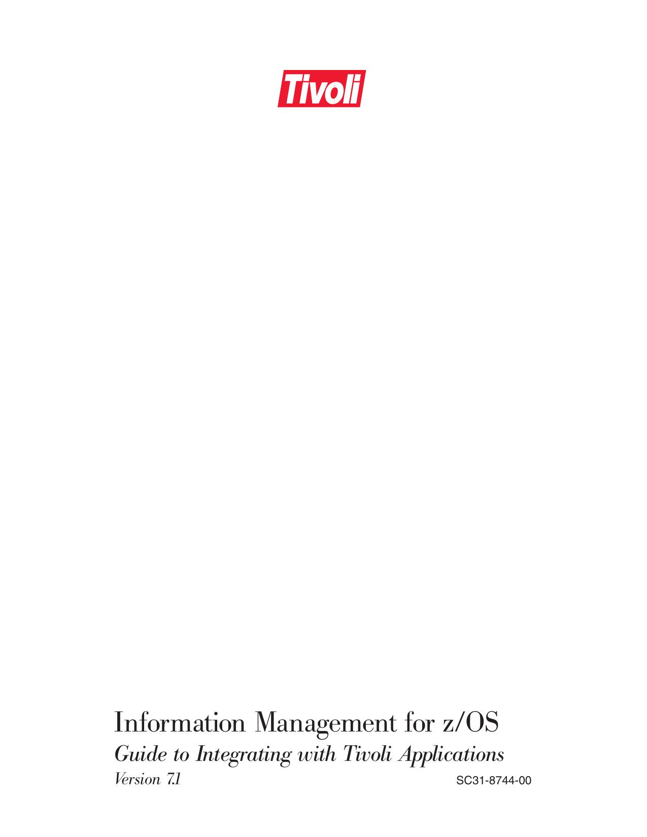 Guide to Integrating with Tivoli Applications