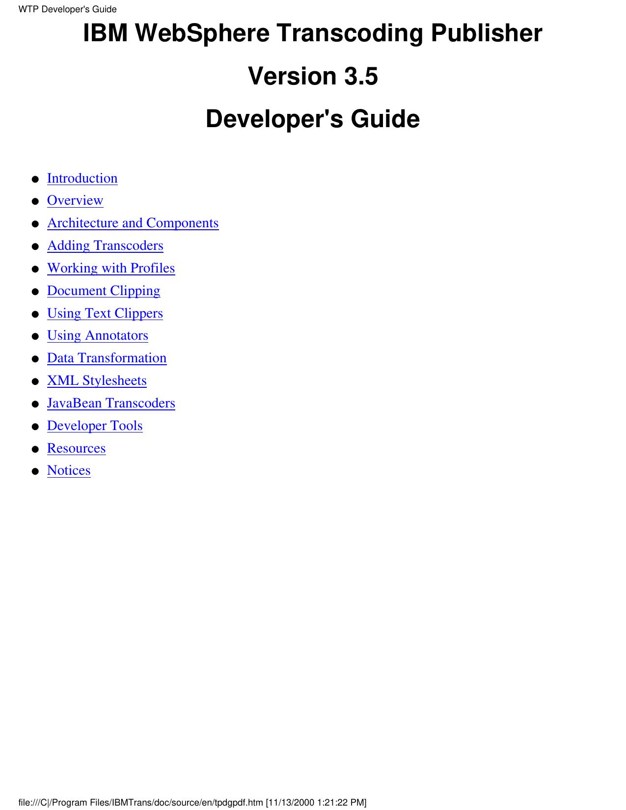 WTP Developer's Guide