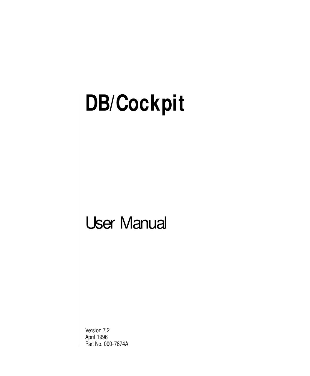 DB/Cockpit User Manual