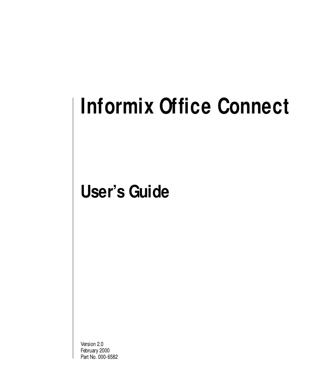 Informix Office Connect User's Guide