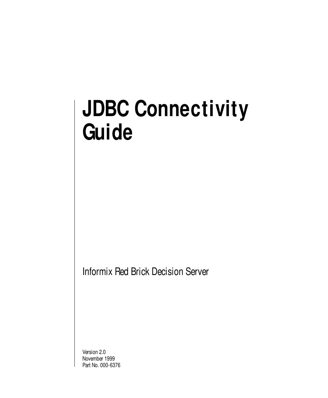 JDBC Connectivity Guide