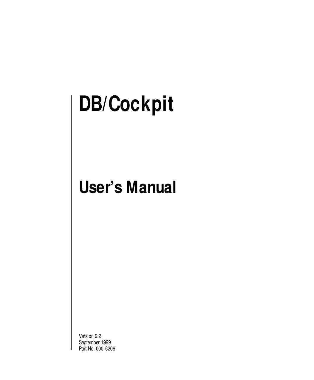 DB/Cockpit User's Manual