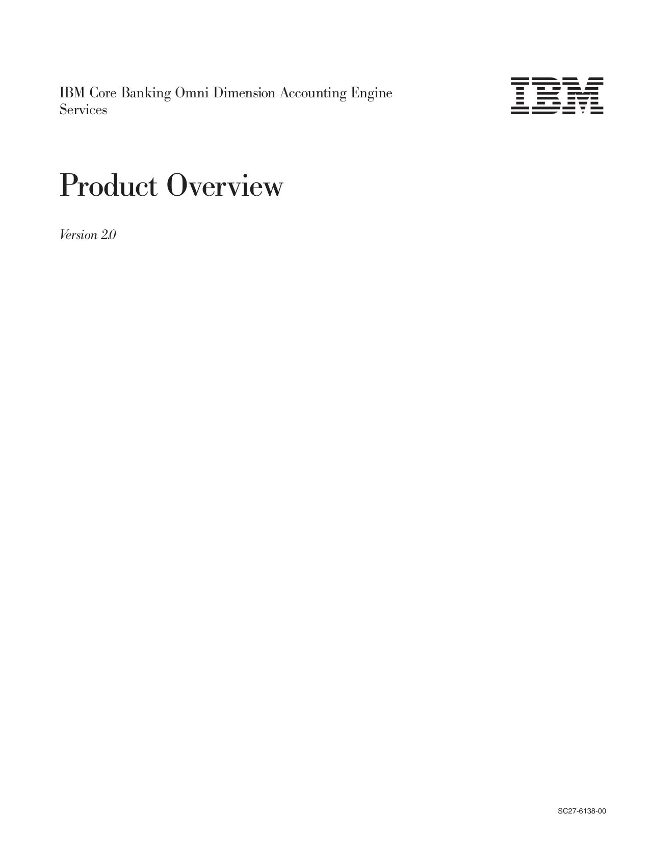Core Banking Omni Dimension Accounting Engine Services Product Overview