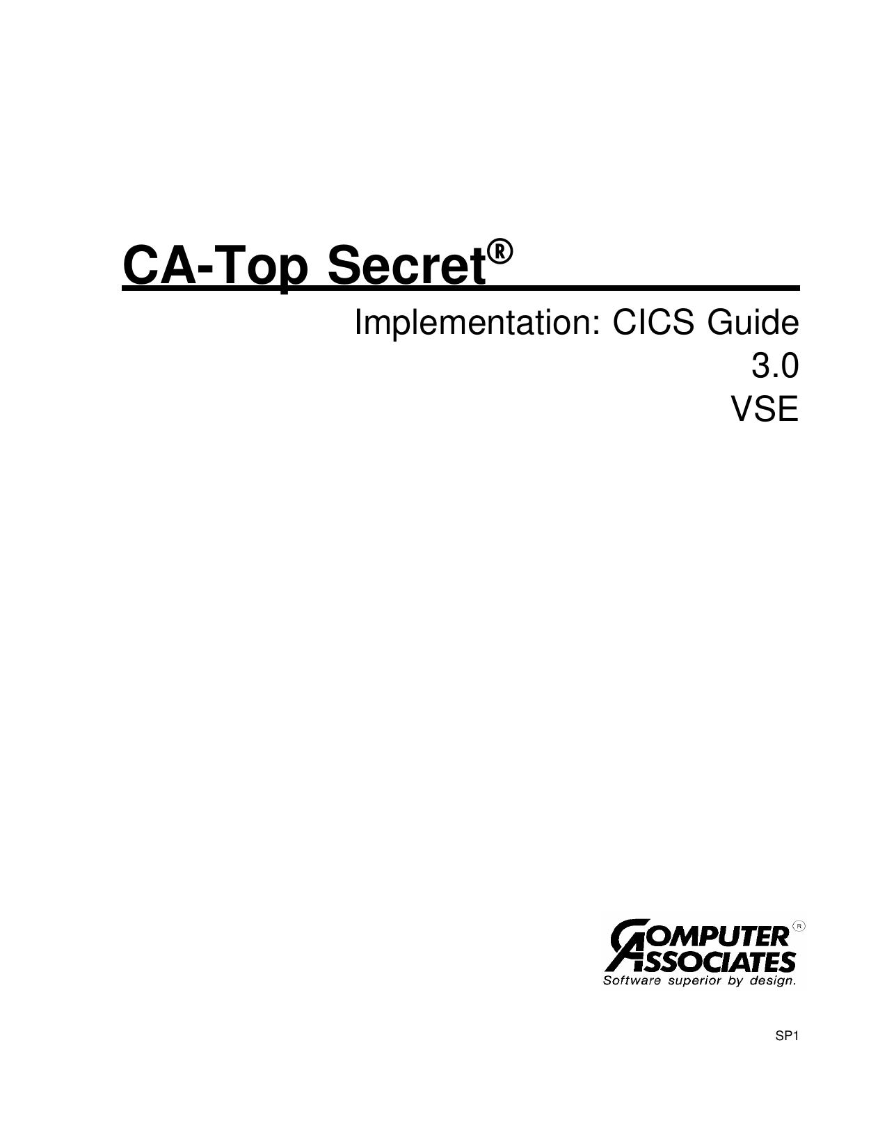 Implementation: CICS Guide