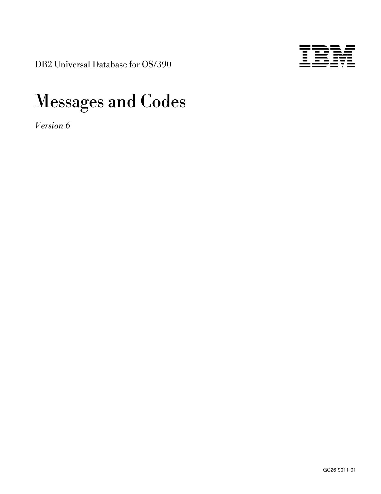 DB2 Messages and Codes