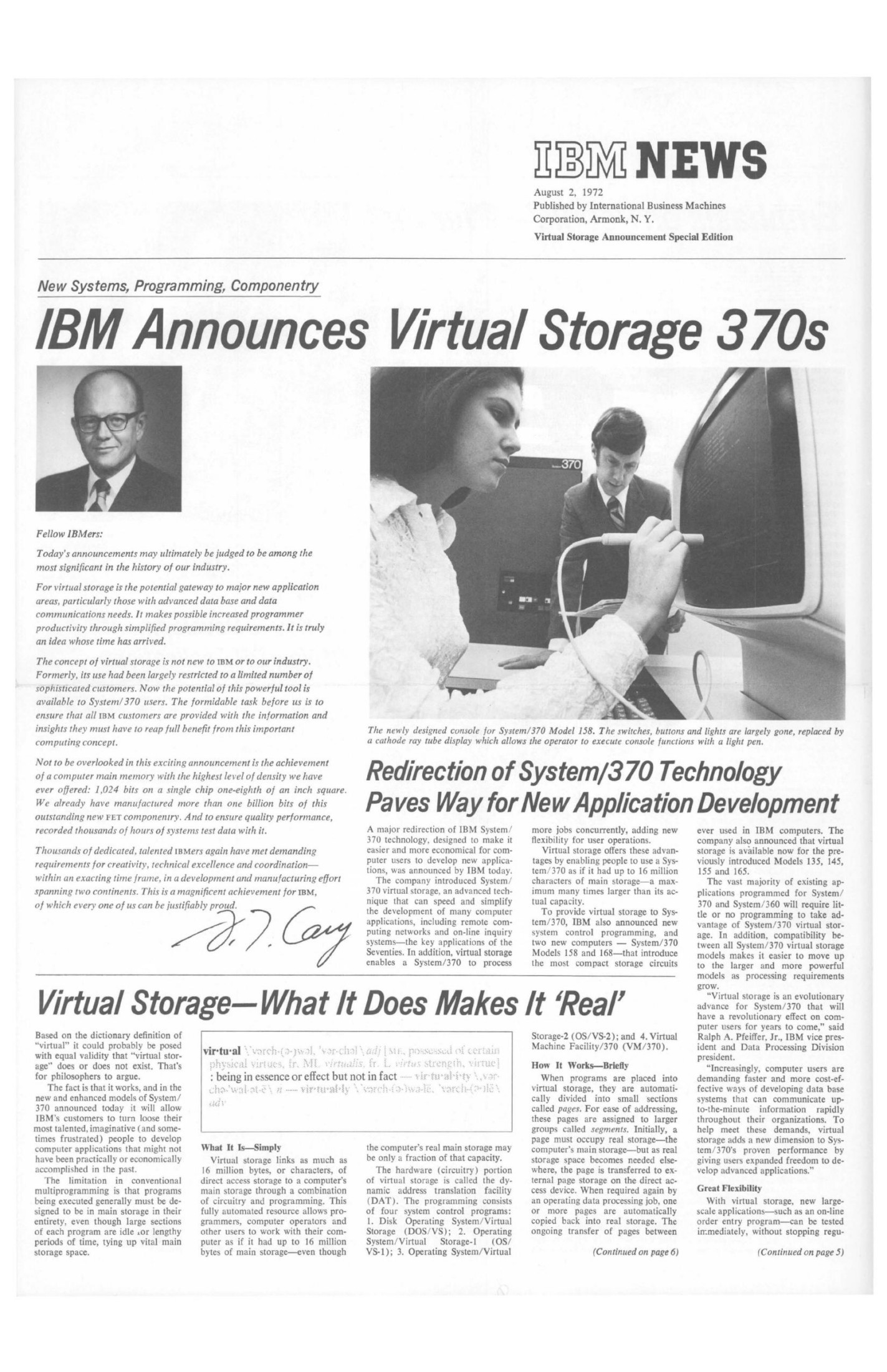 IBM News 02-AUG-1972
