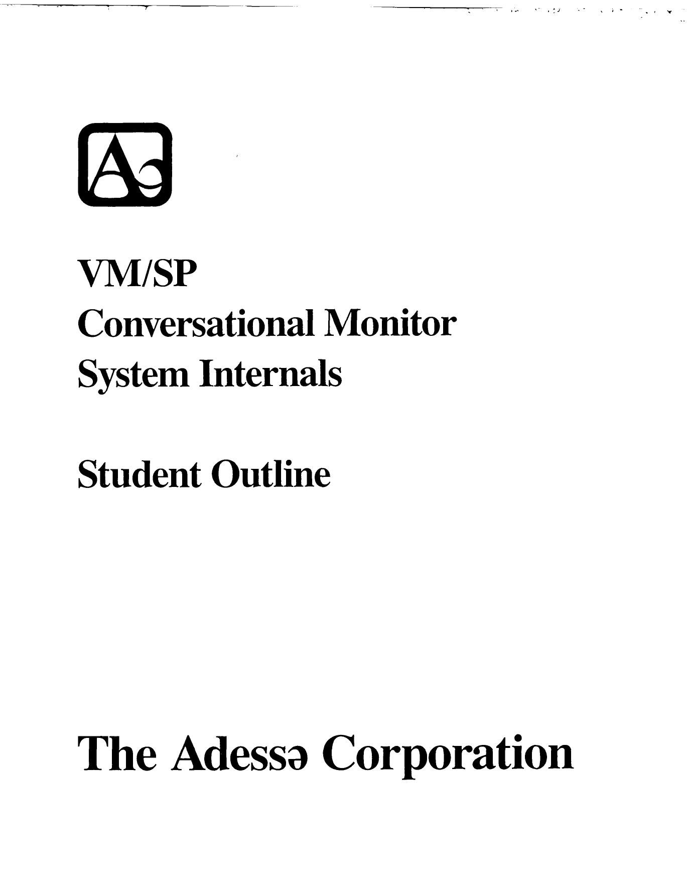 VM-SP CMS System Internals OCR
