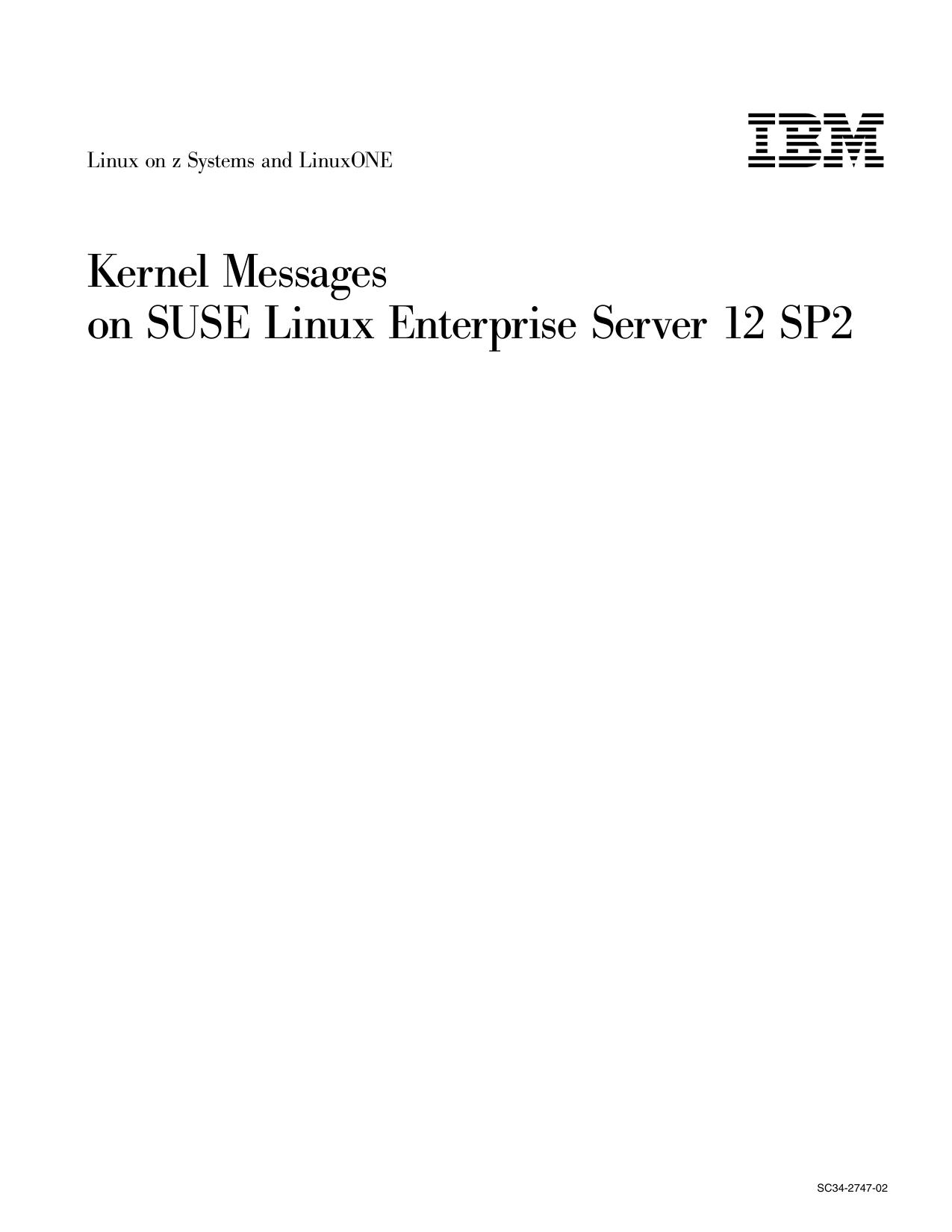 Kernel Messages - SUSE Linux Enterprise Server 12 SP2