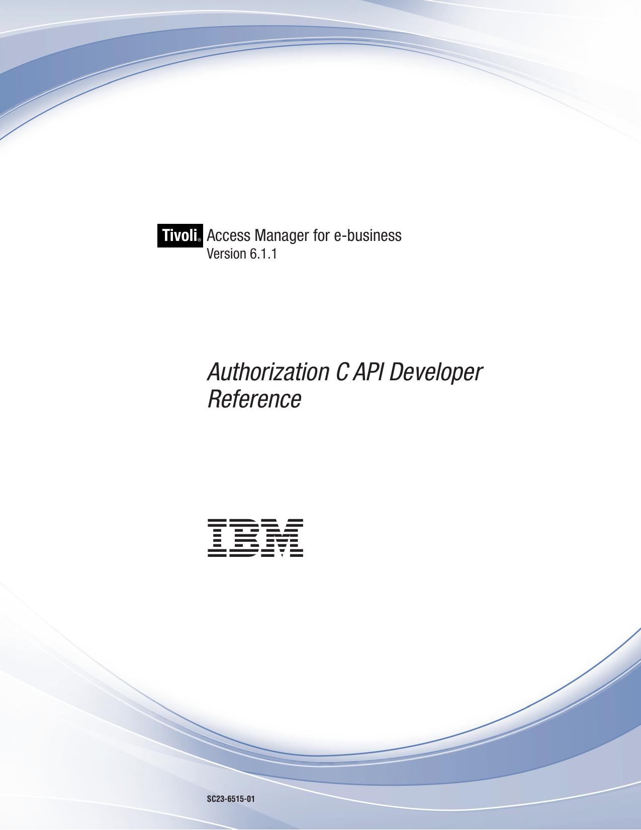 Authorization C API Developer Reference