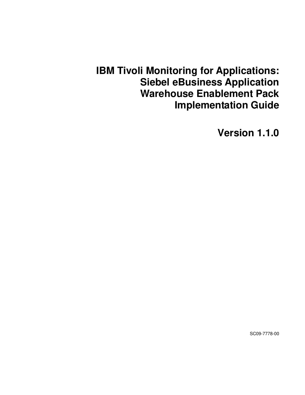 Tivoli Manager for Oracle 2.1.0 / Tivoli Warehouse Integration