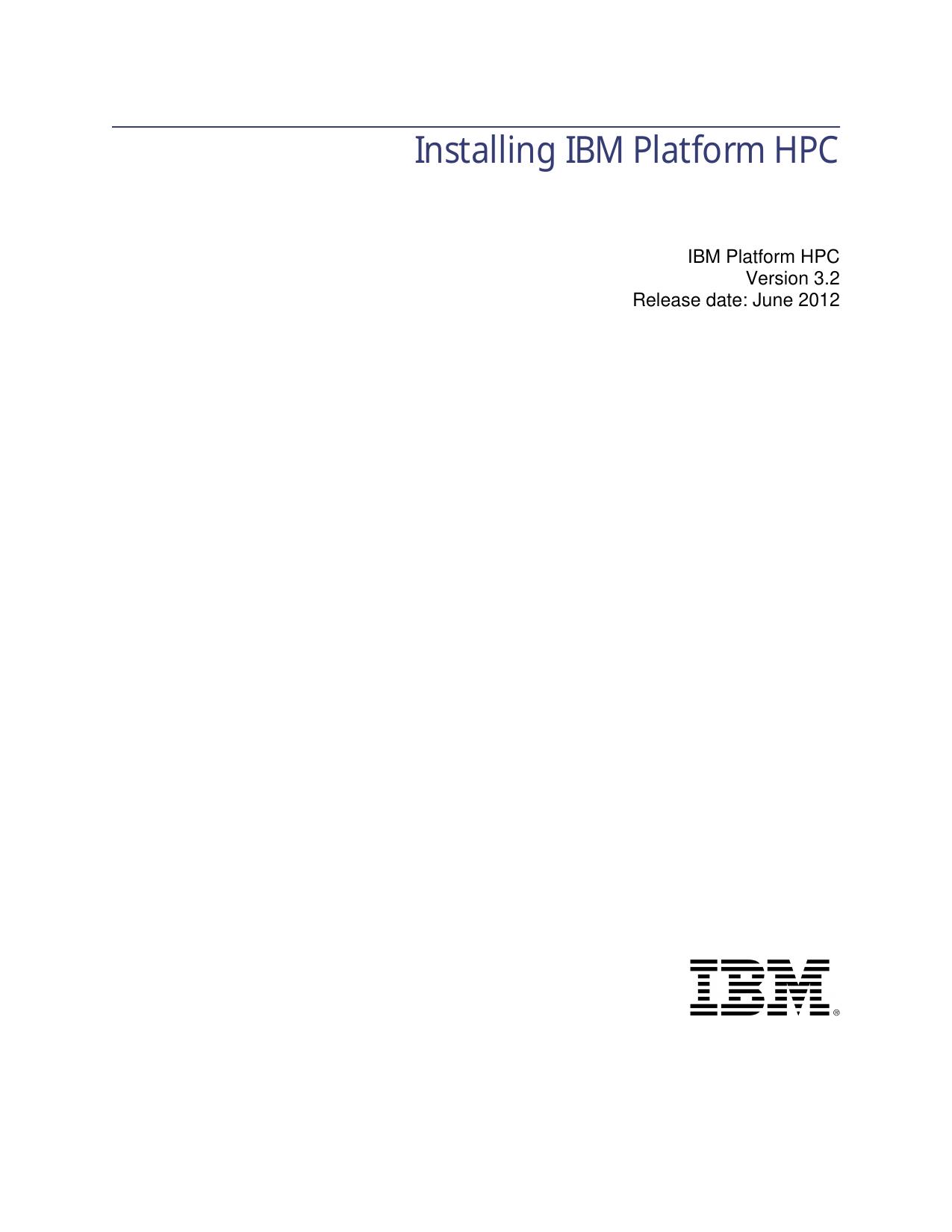 Installing IBM Platform HPC