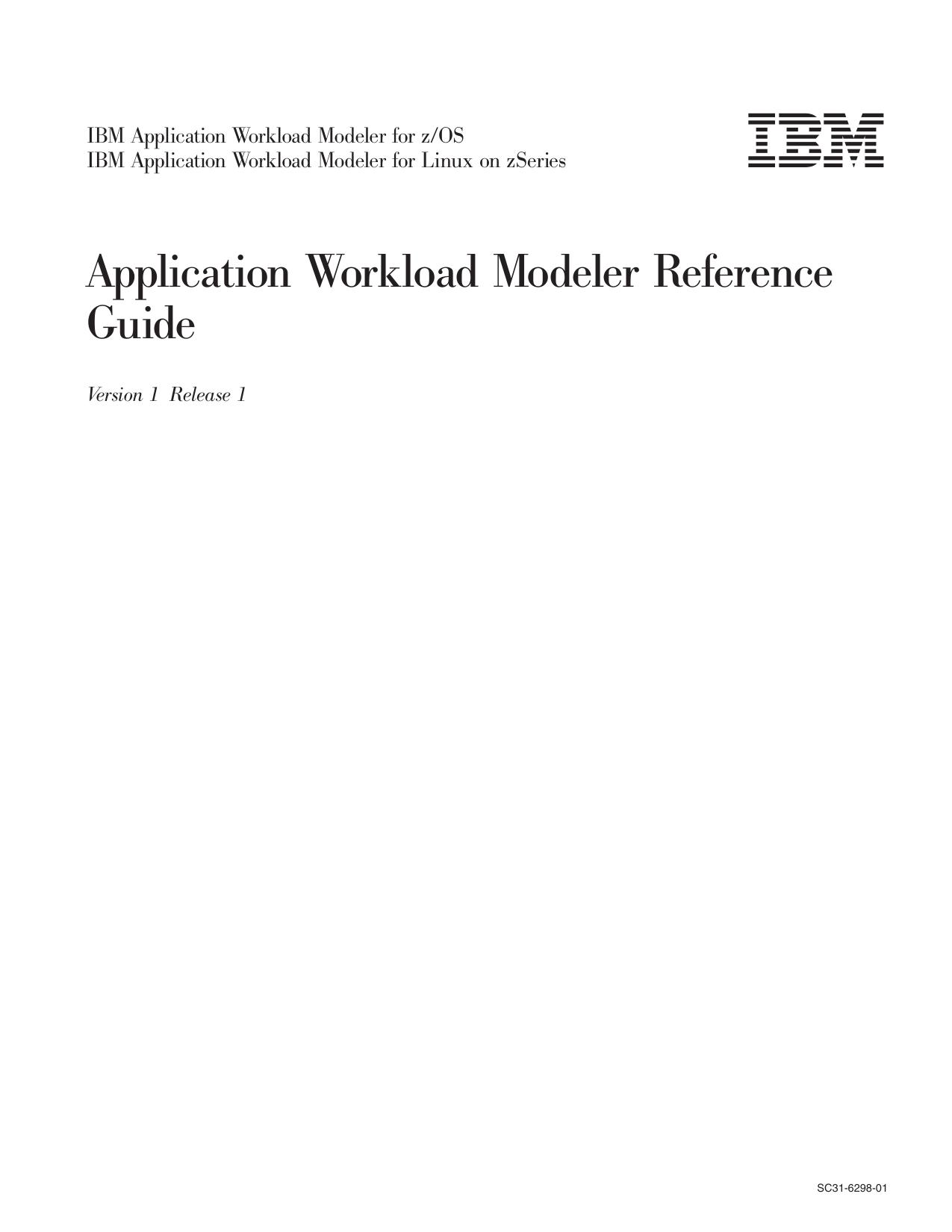Application Workload Modeler Reference Guide