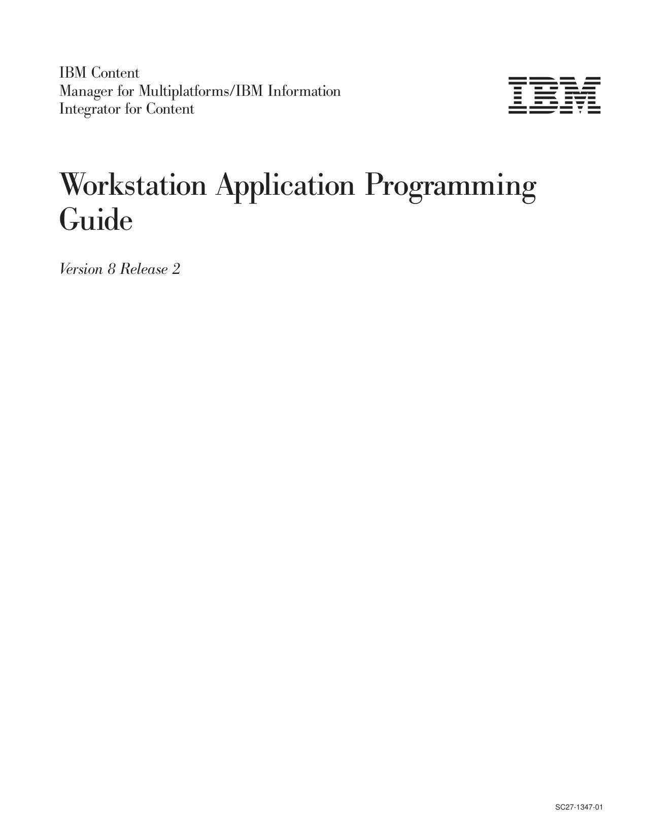 Workstation Application Programming Guide