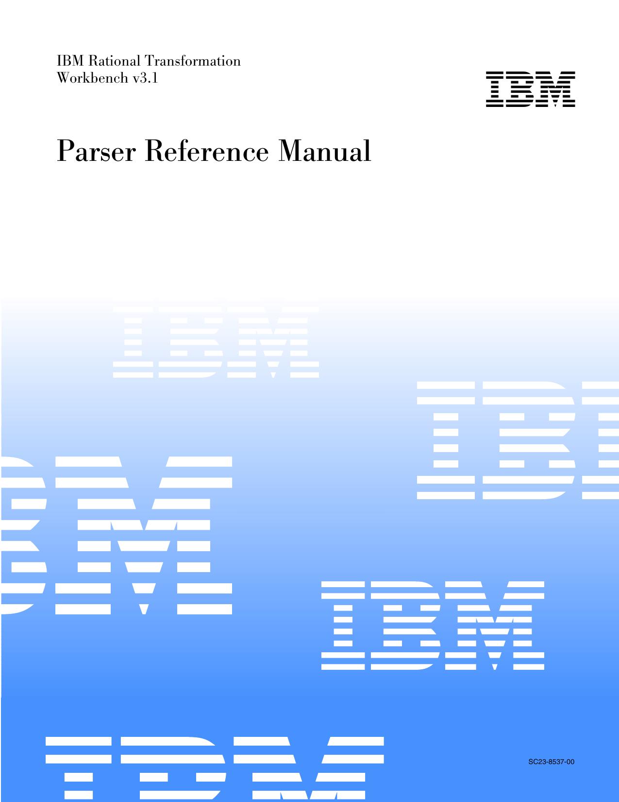 Parser Reference Manual