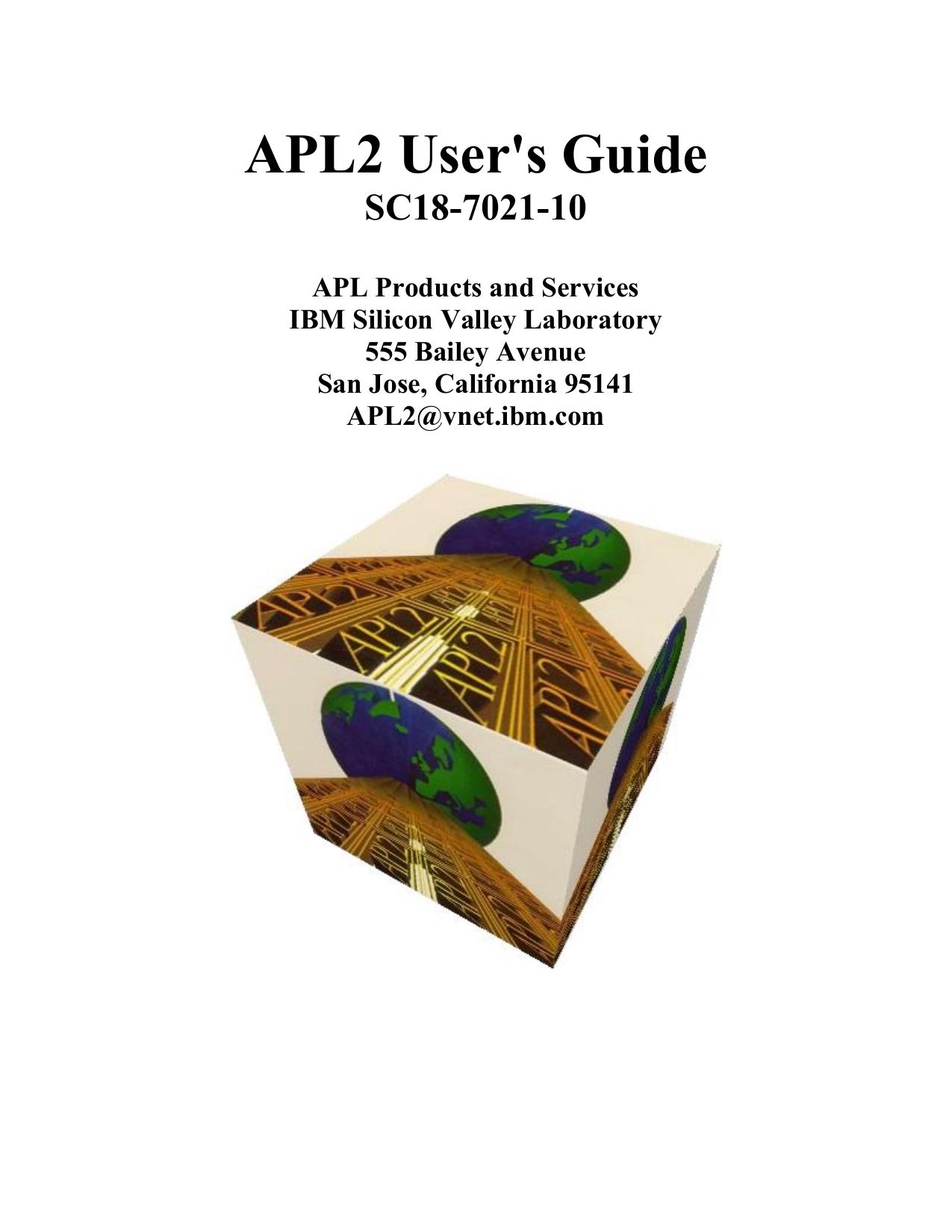 APL2 User's Guide (SC18-7021-10)