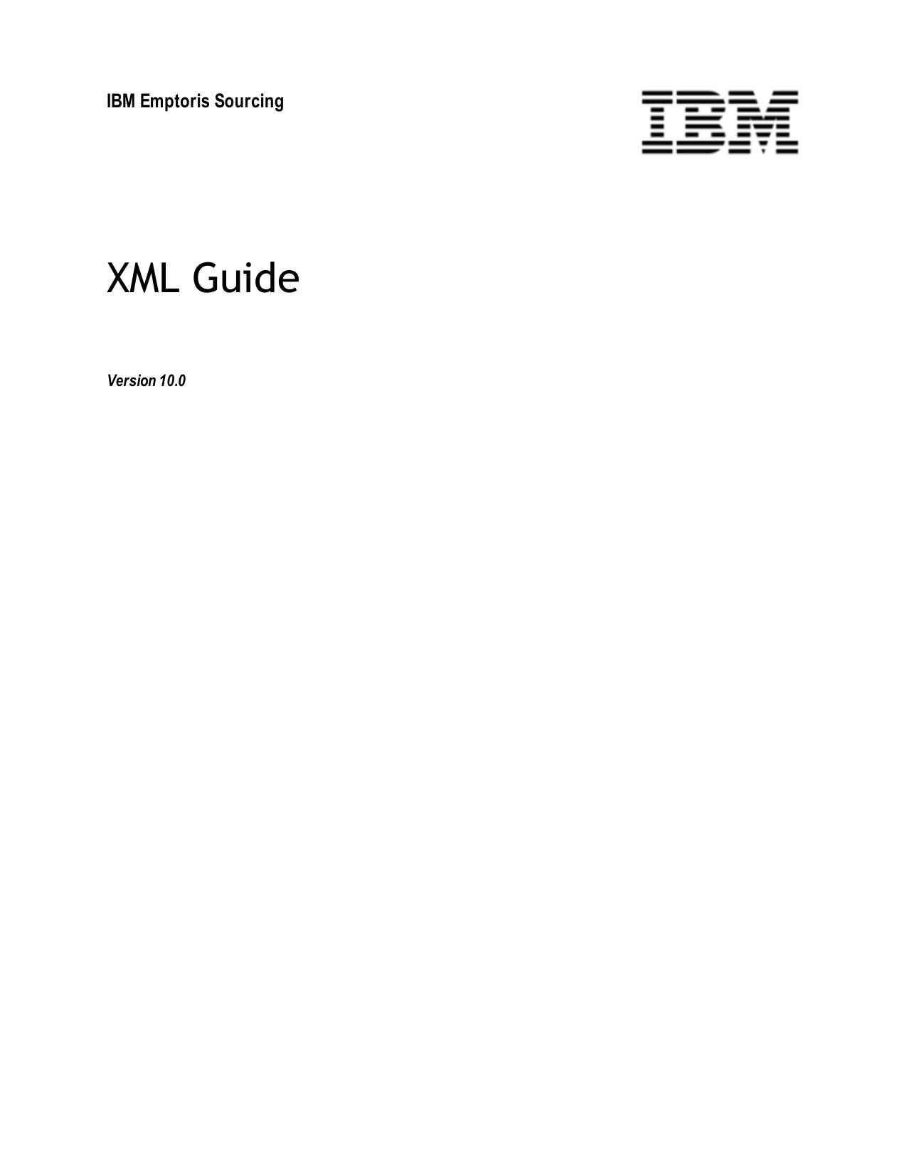 IBM Emptoris Sourcing XML Guide