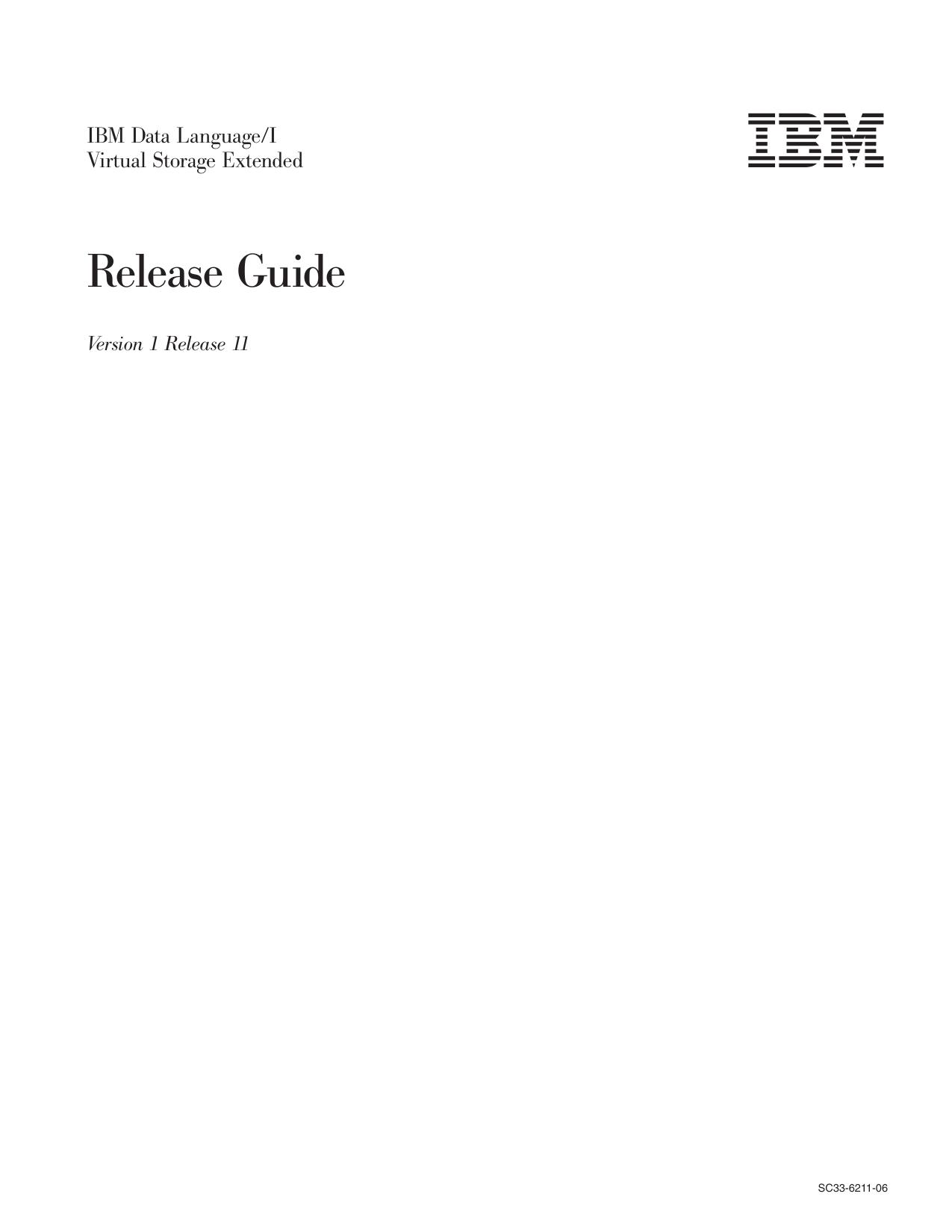 IBM DL/I Release Guide