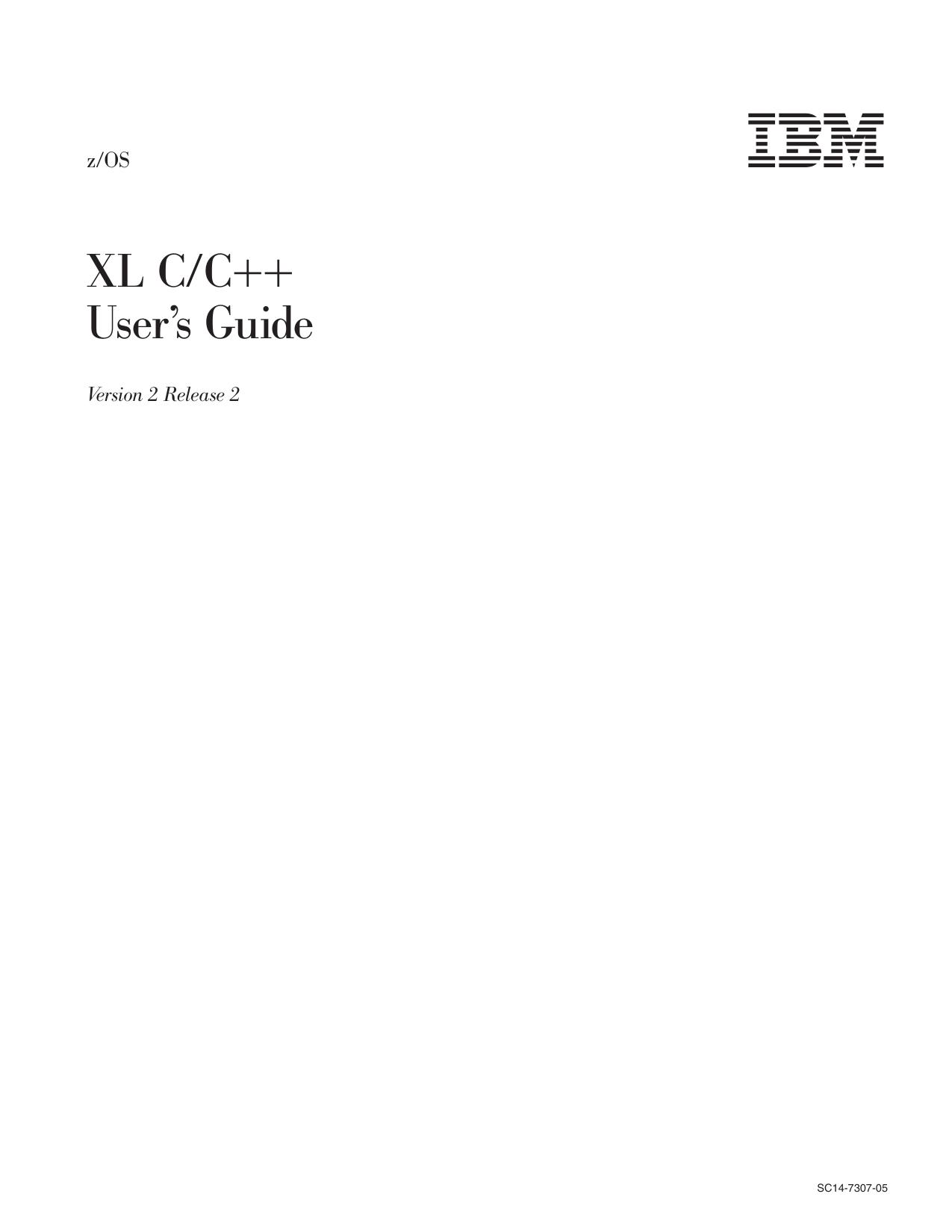 z/OS XL C/C++ User's Guide