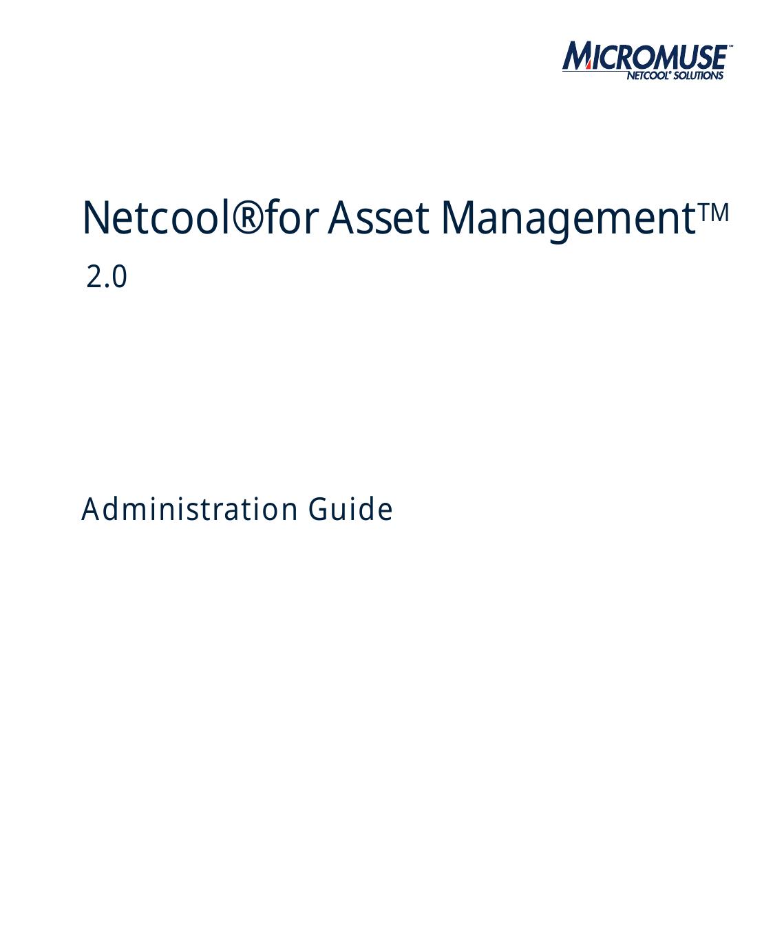 Netcool for Asset Management Administration Guide 2.0