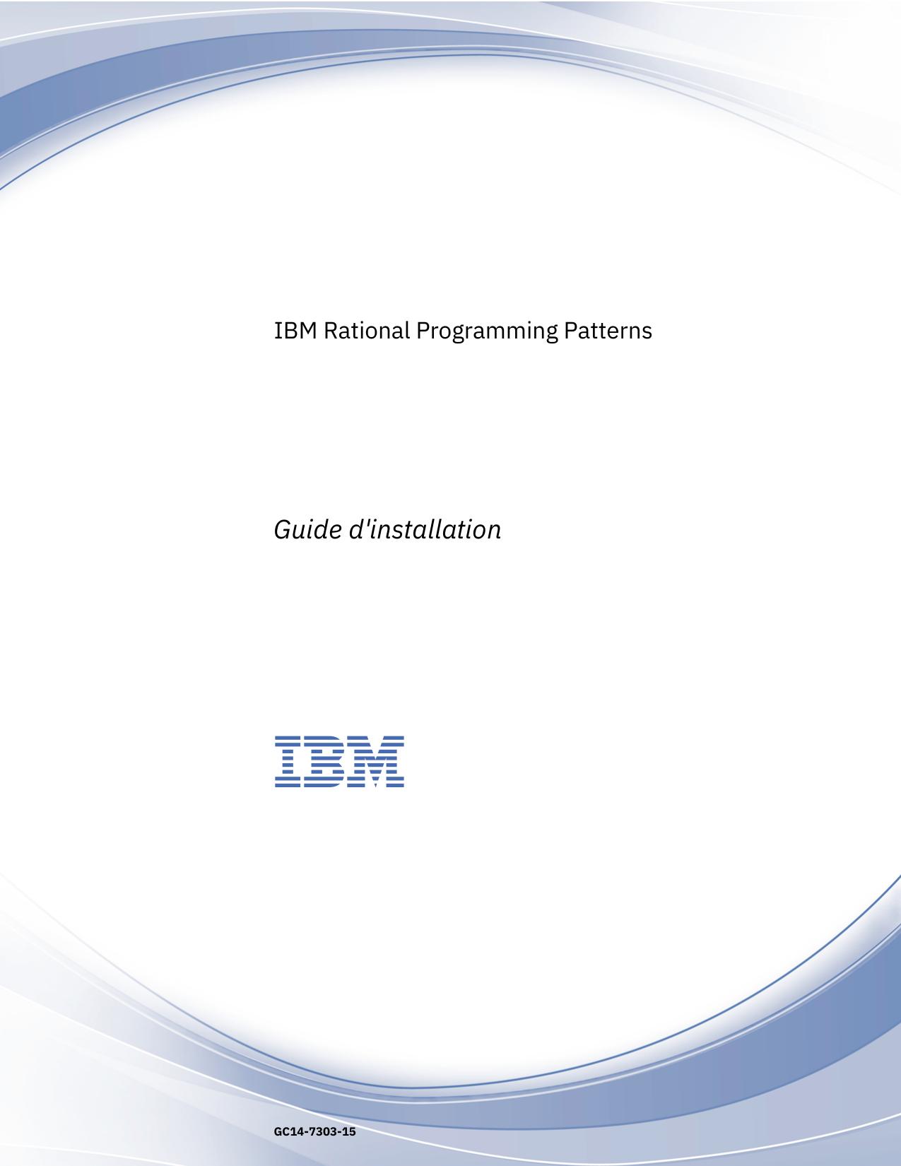 IBM Rational Programming Patterns : Guide d'installation