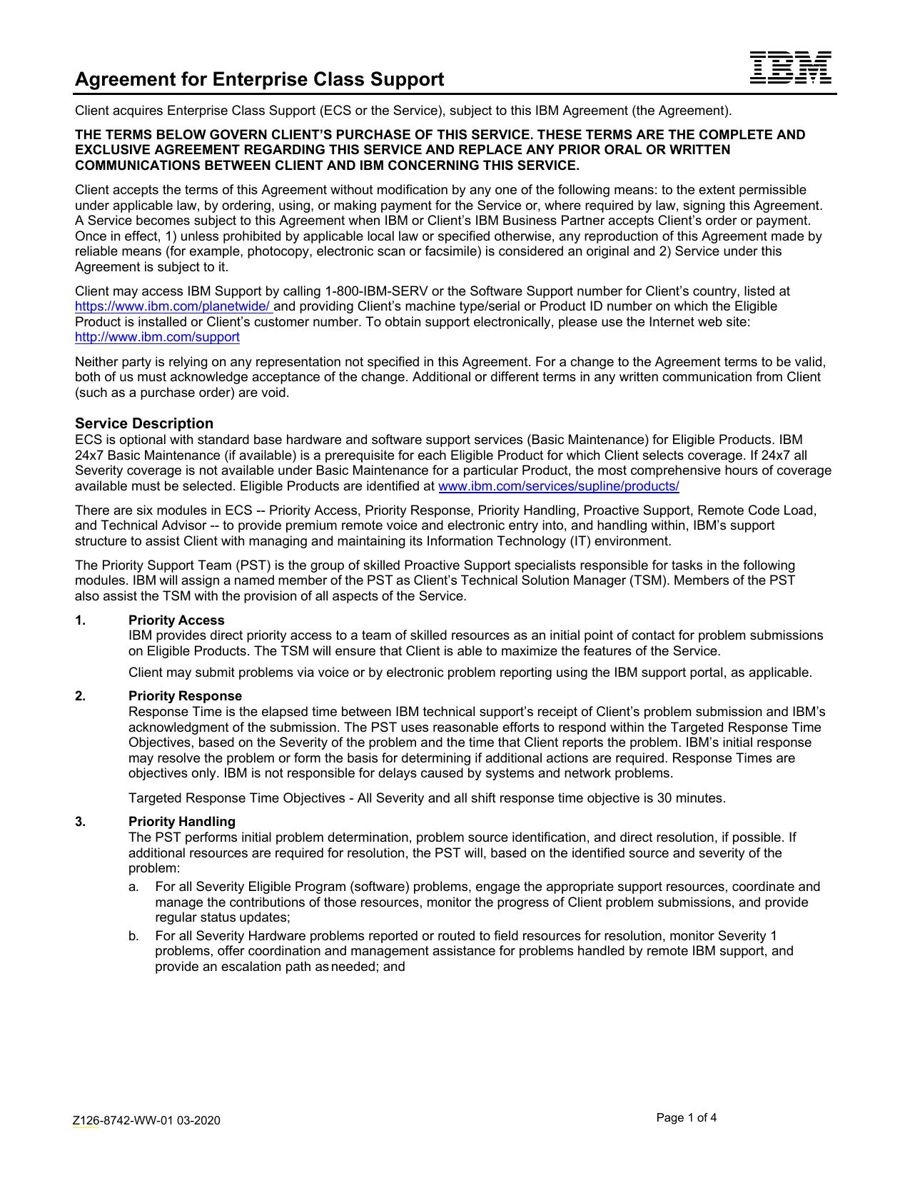 Enterprise Class Support for Storage