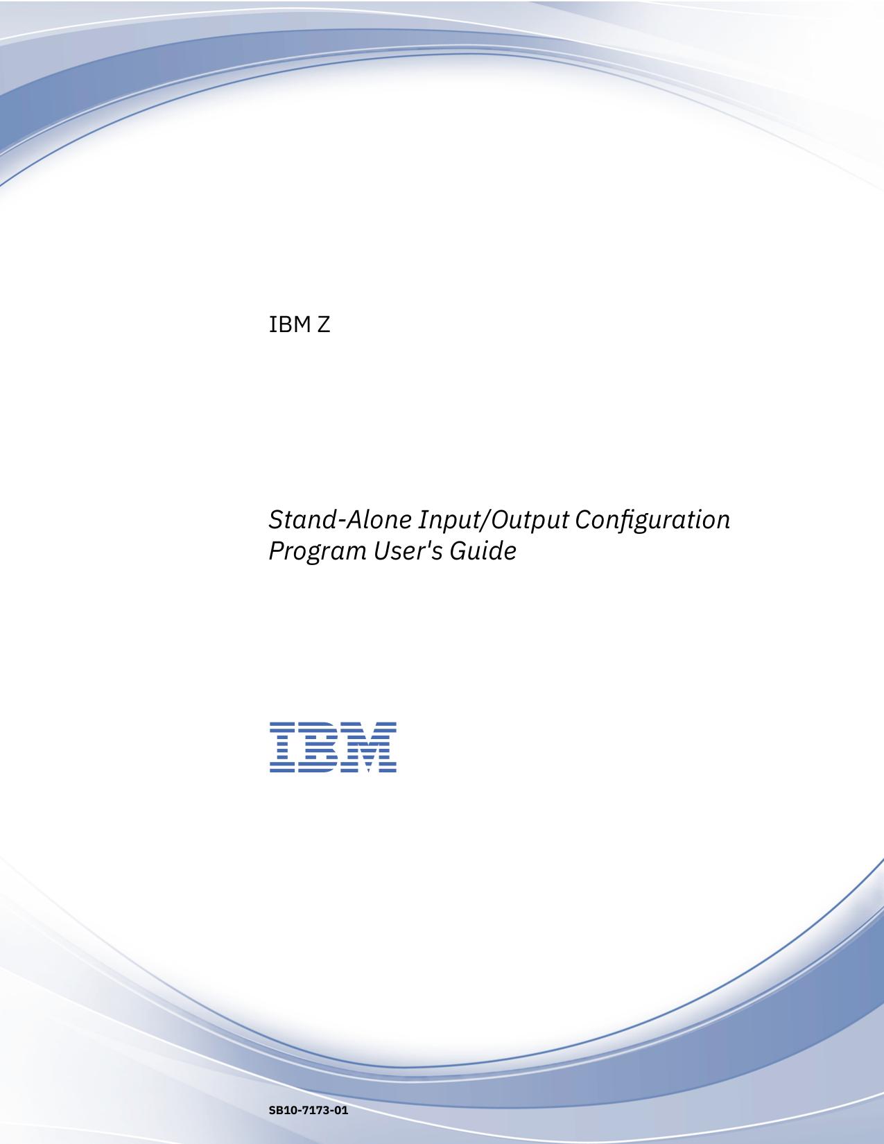 Stand-Alone Input/Output Configuration Program User's Guide