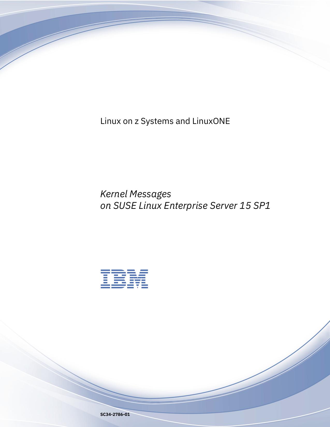 Kernel Messageson SUSE Linux Enterprise Server 15 SP1