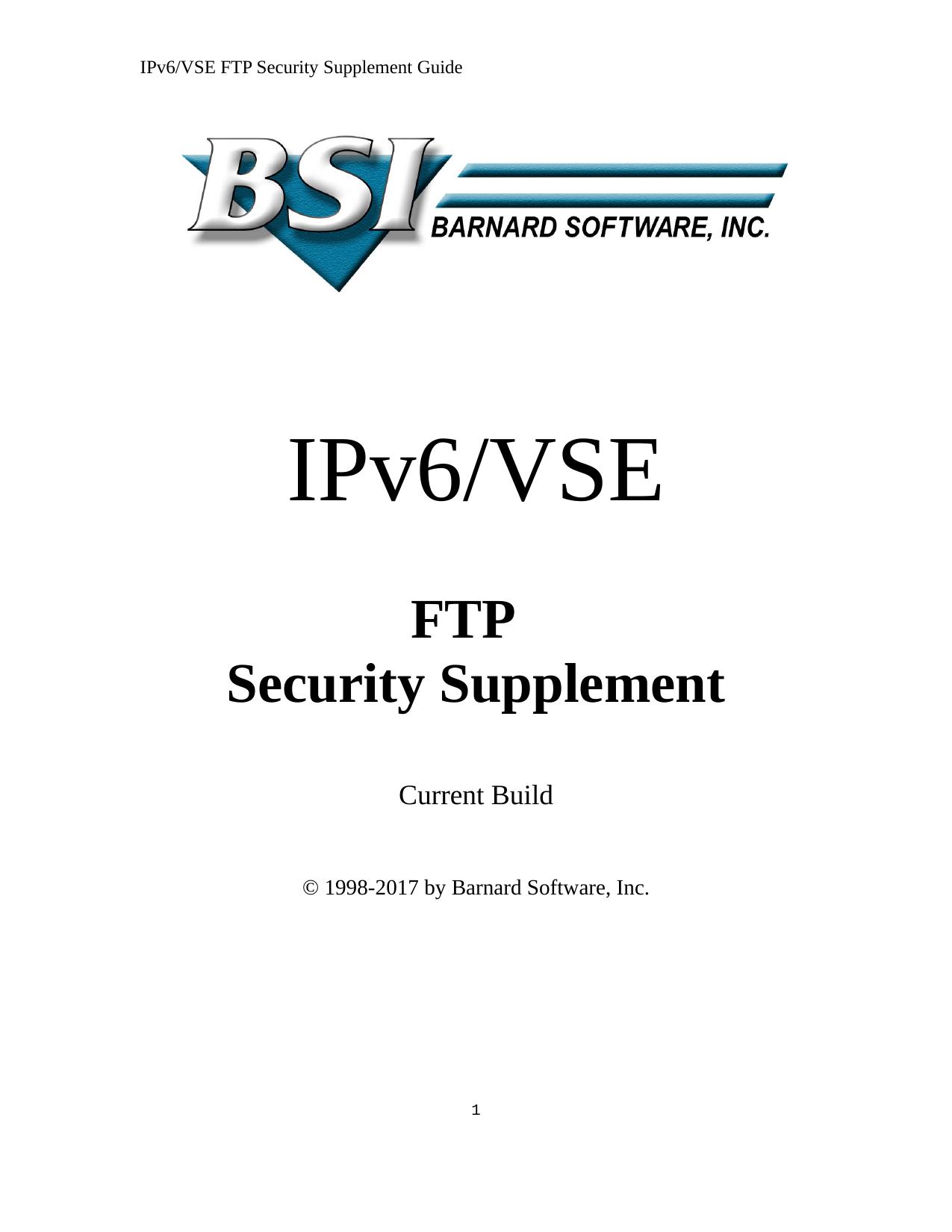IPv6/VSE FTP Security Supplement Guide