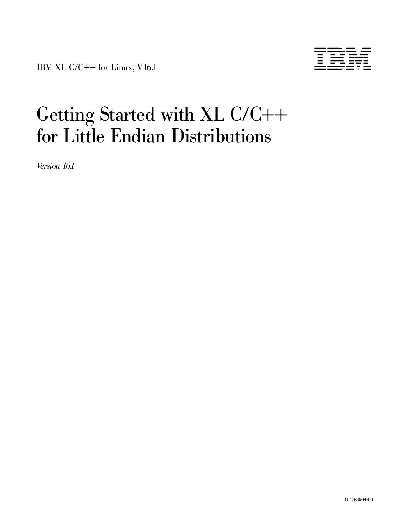 XL C/C++: Getting Started for Little Endian Distributions