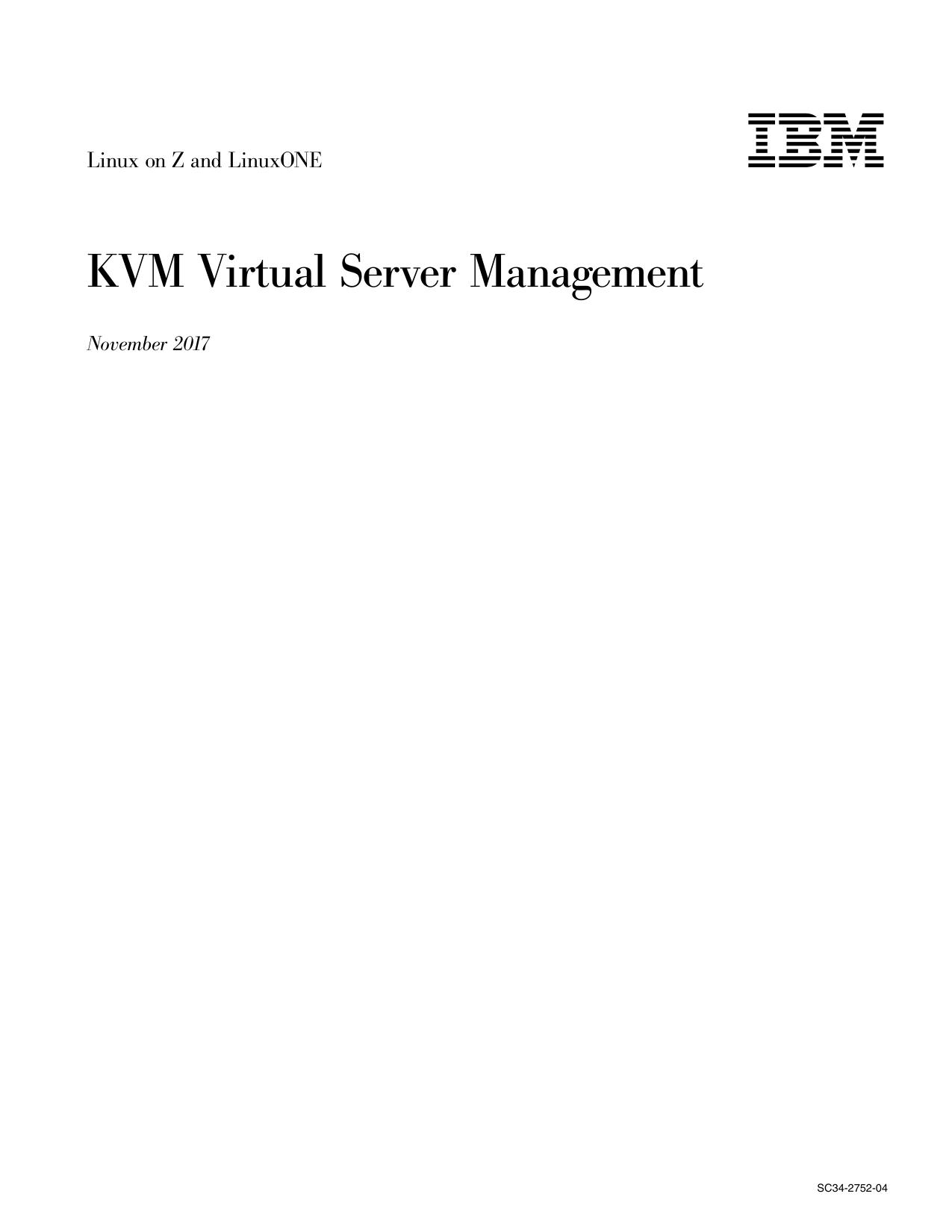 KVM Virtual Server Management - November 2017