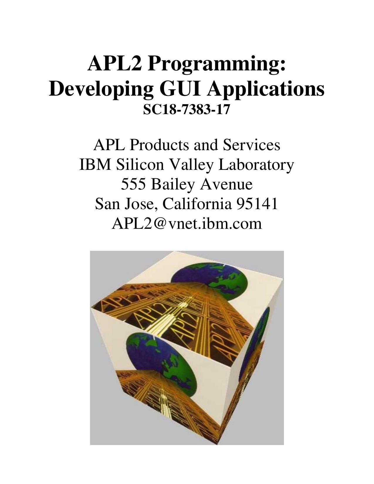 APL2 Programming: Developing GUI Applications