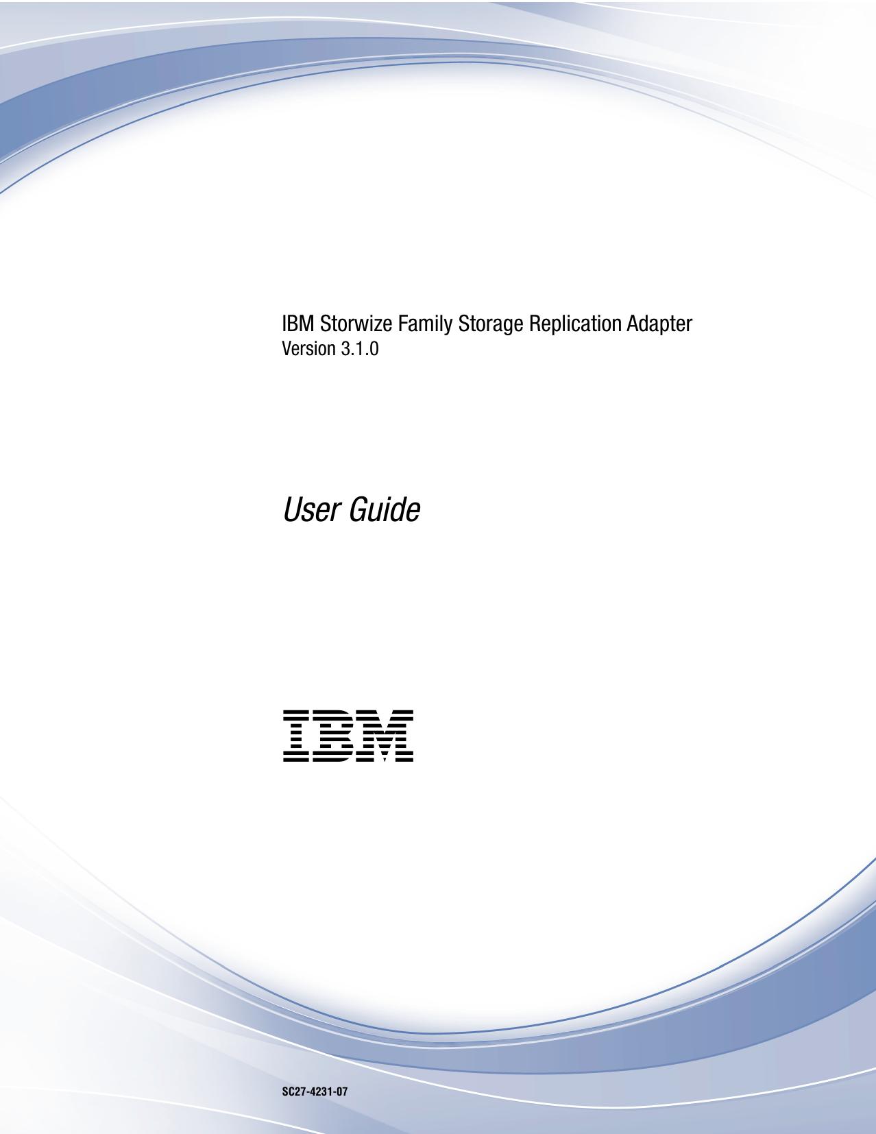 IBM Storwize Family Storage Replication Adapter