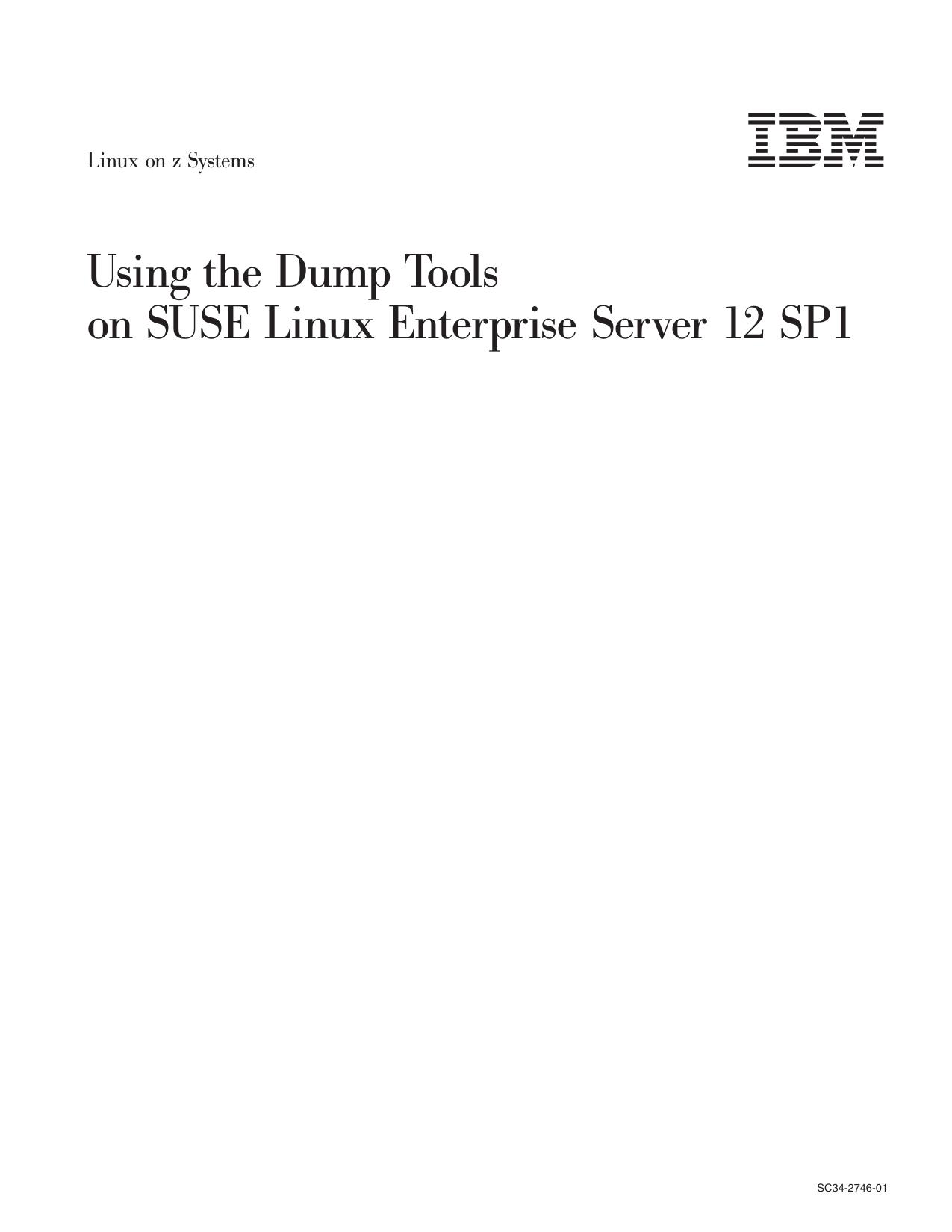 Using the Dump Tools on SLES 12 SP1