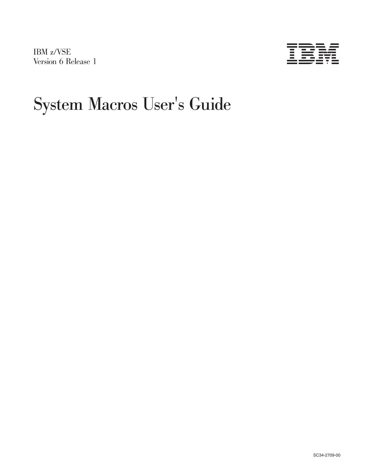 z/VSE V6R1 System Macros User's Guide