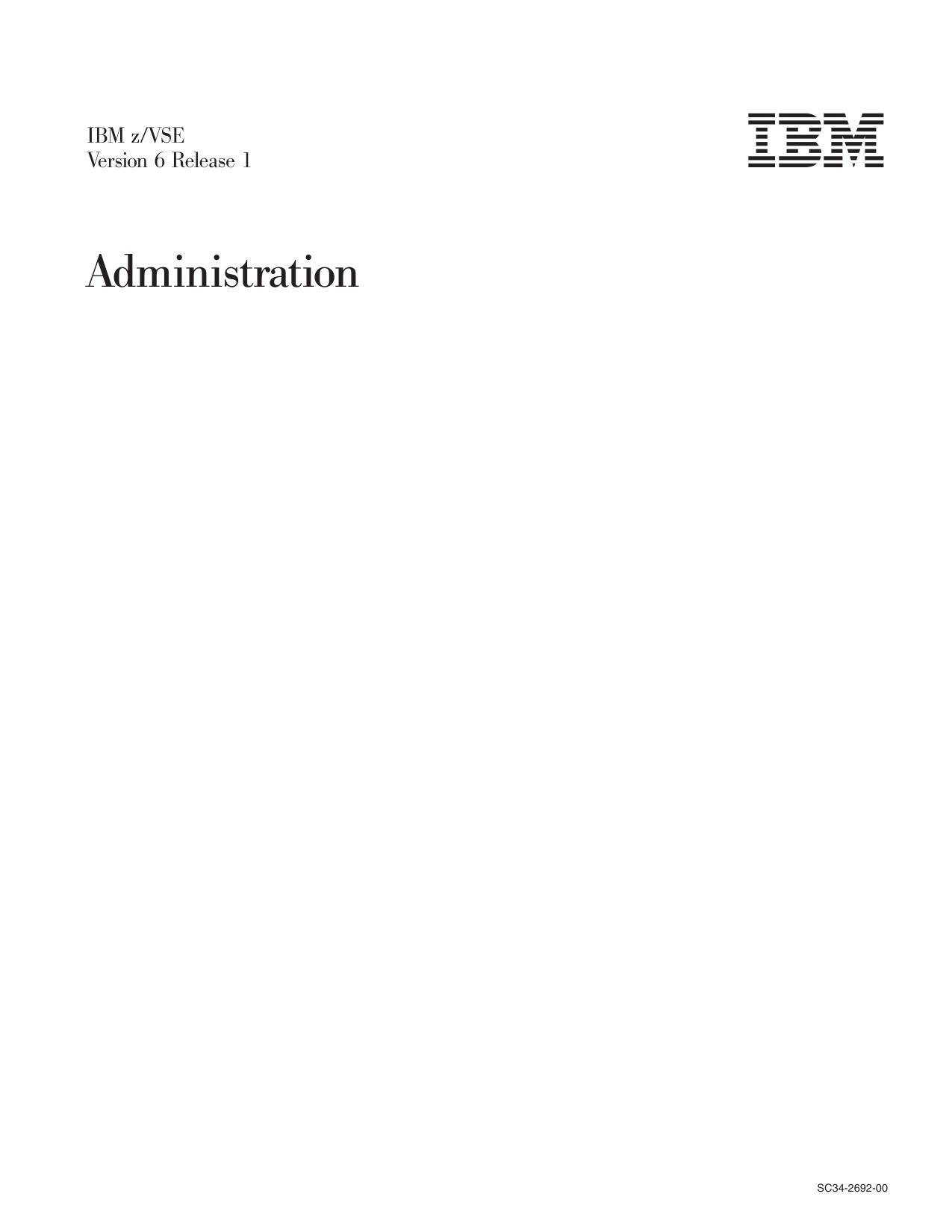 z/VSE V6R1 Administration