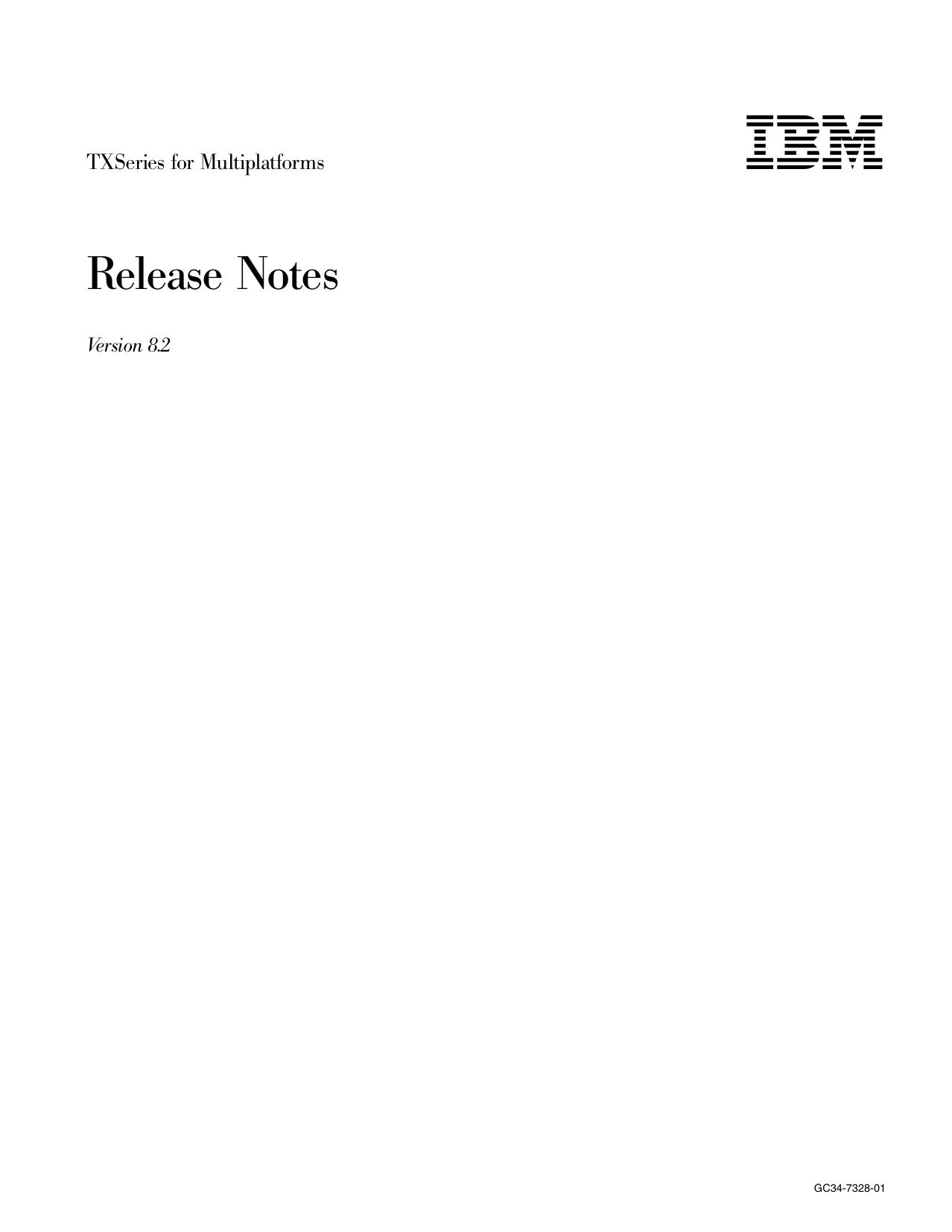 TXSeries for Multiplatforms: Release Notes