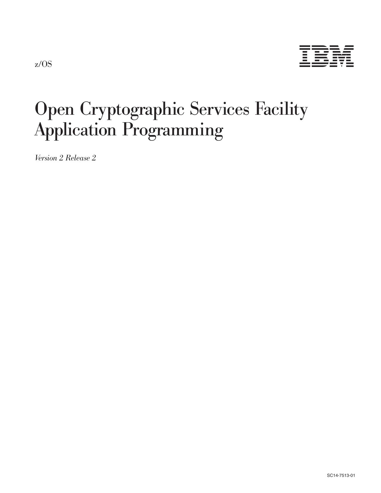 z/OS OCSF Application Programming