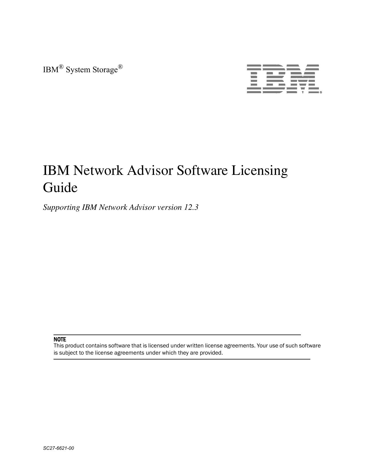 IBM Network Advisor Software Licensing Guide