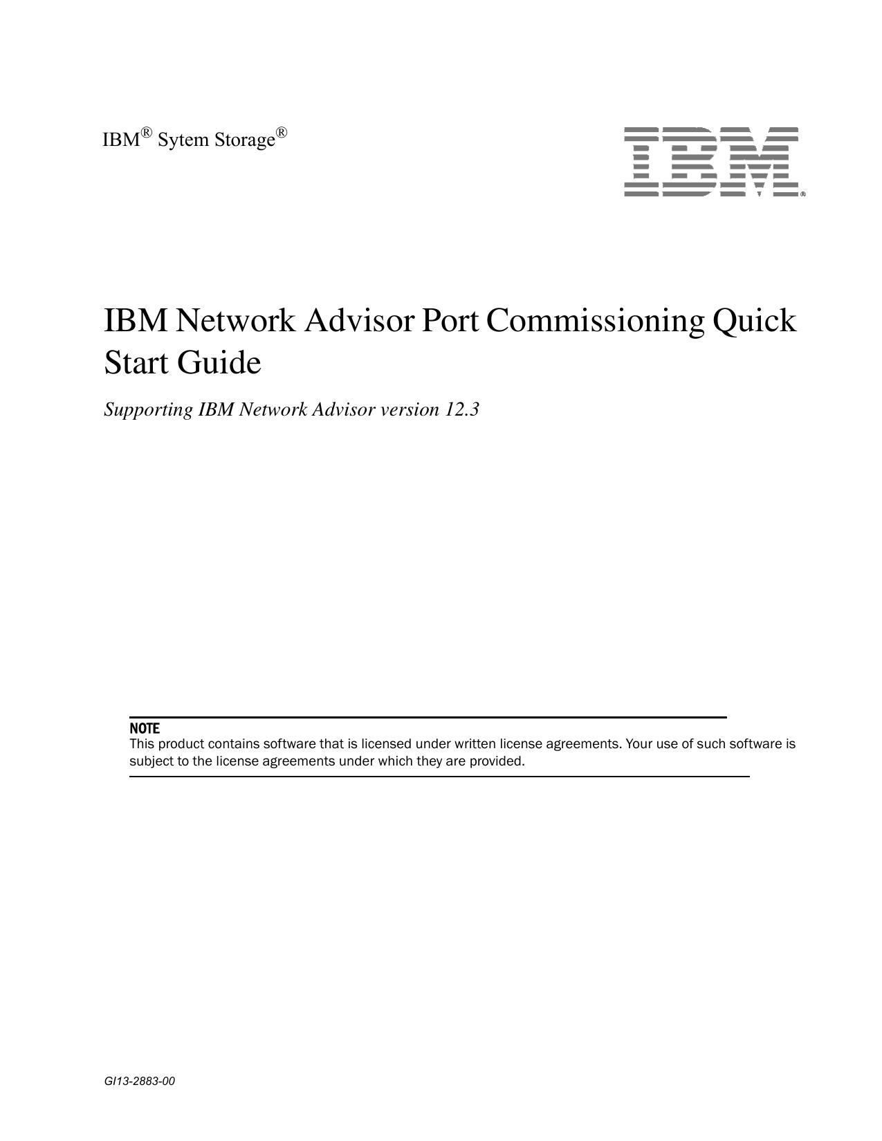 IBM Network Advisor Port Commissioning Quick Start Guide