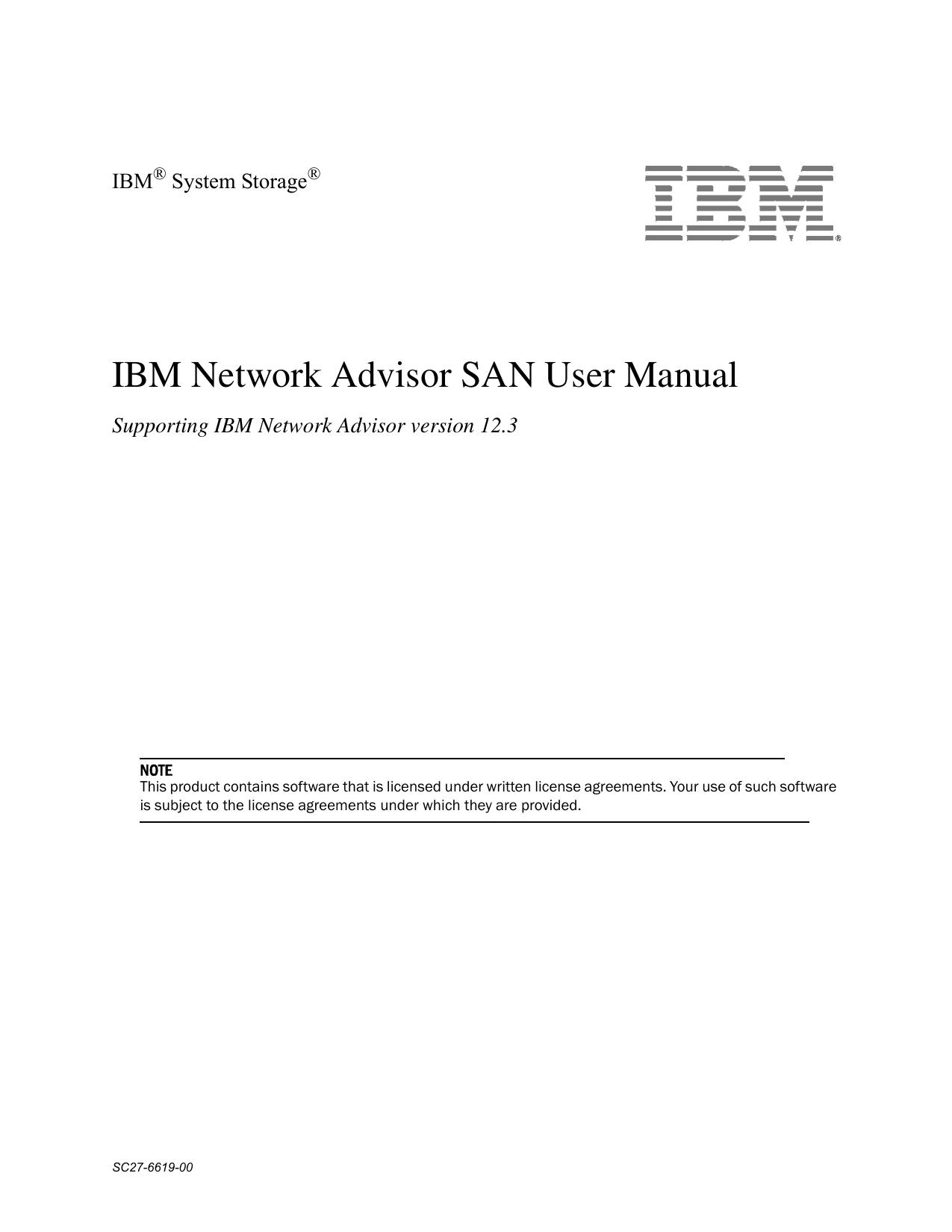 IBM Network Advisor SAN User Manual