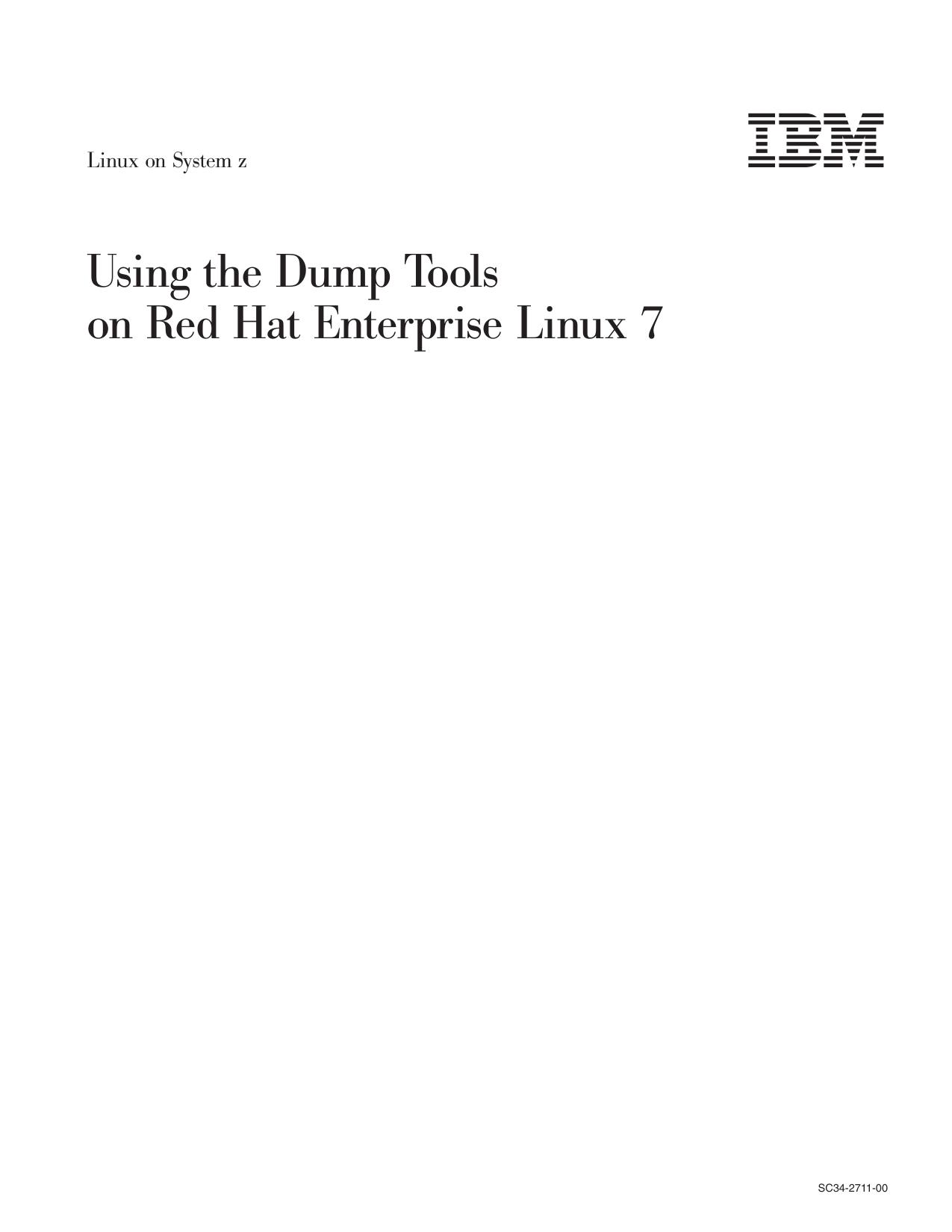 Using the Dump Tools on Red Hat Enterprise Linux 7