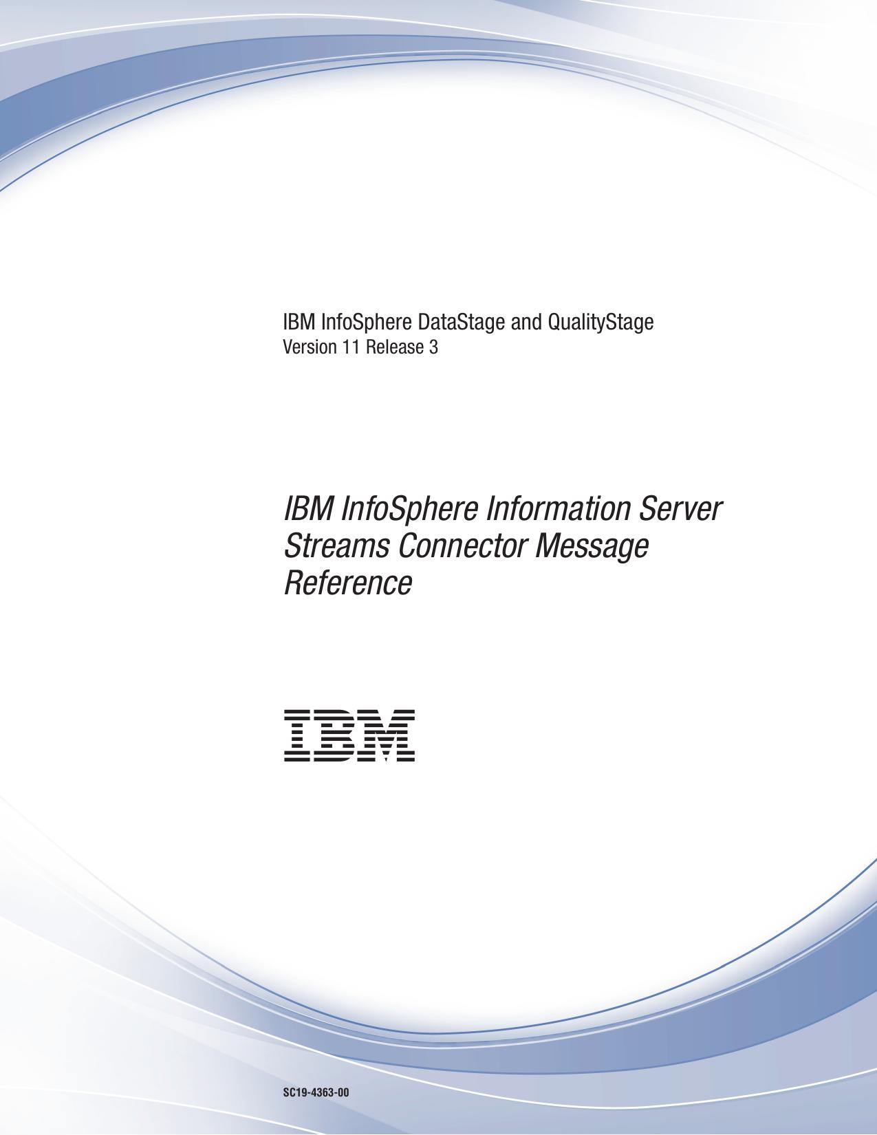InfoSphere Streams Connector Message Reference