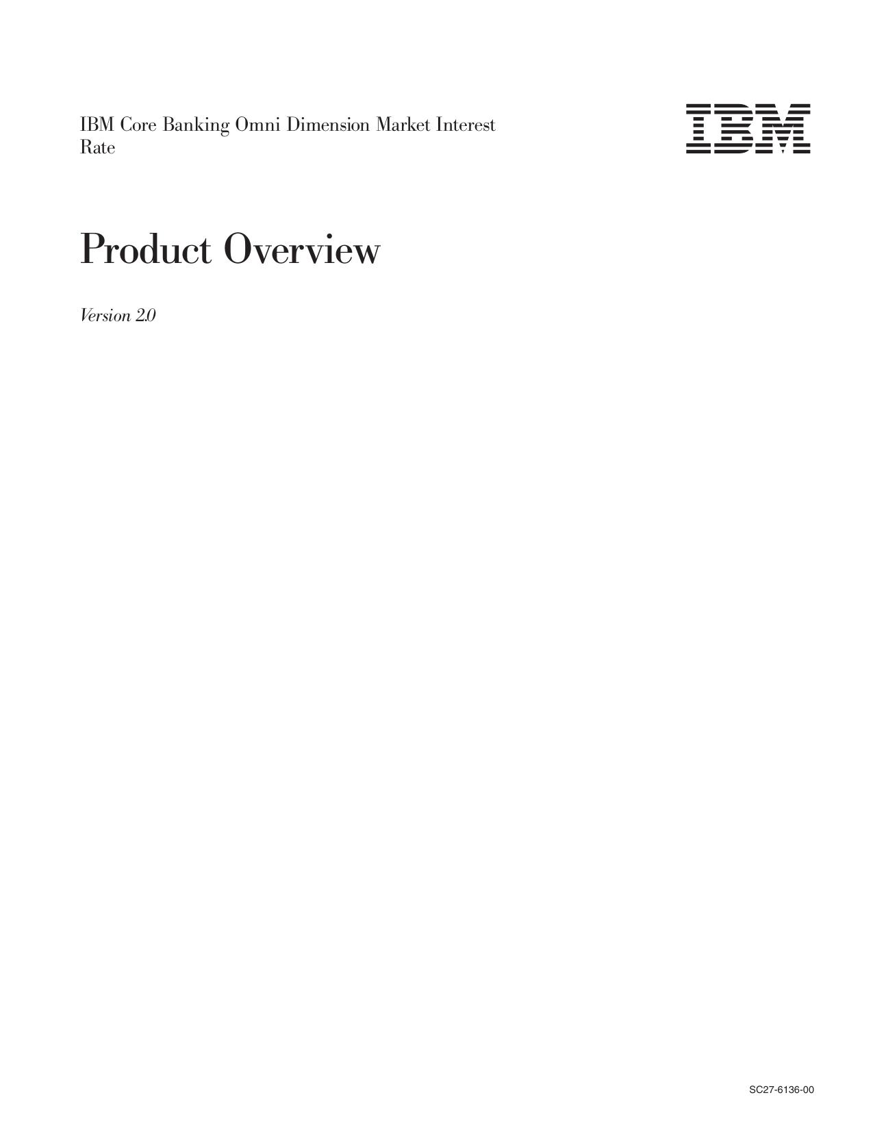 Core Banking Omni Dimension Market Interest Rate Product Overview