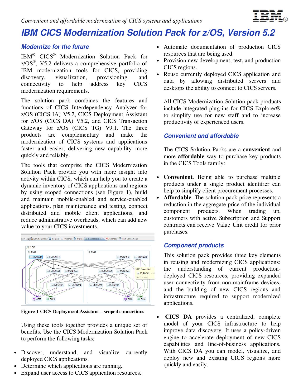 Microsoft Word - CICS_Modernization_Solution_Pack_V5.2_datasheet_GI13-3344-00.doc